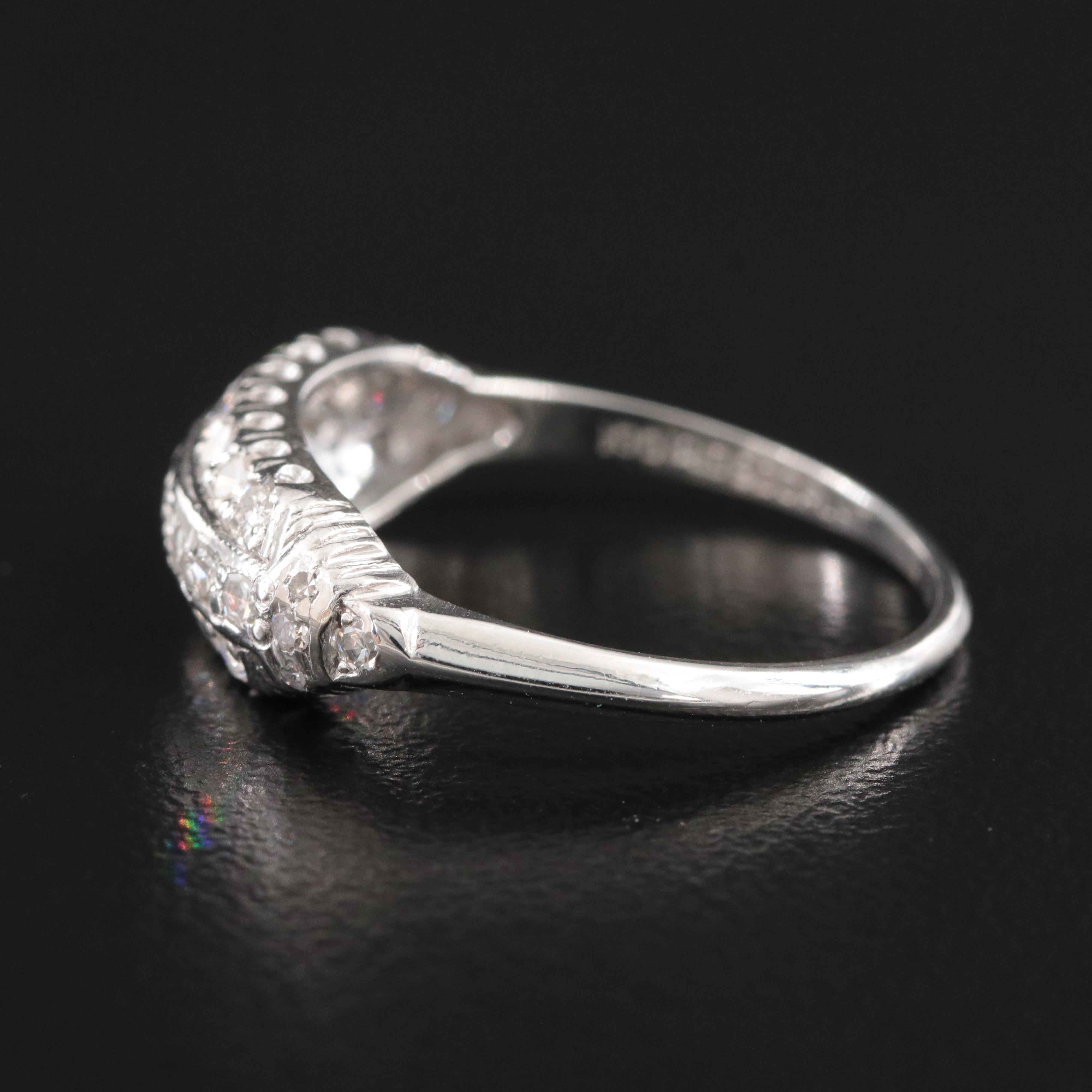 Platinum 0.56 CTW Diamond Ring