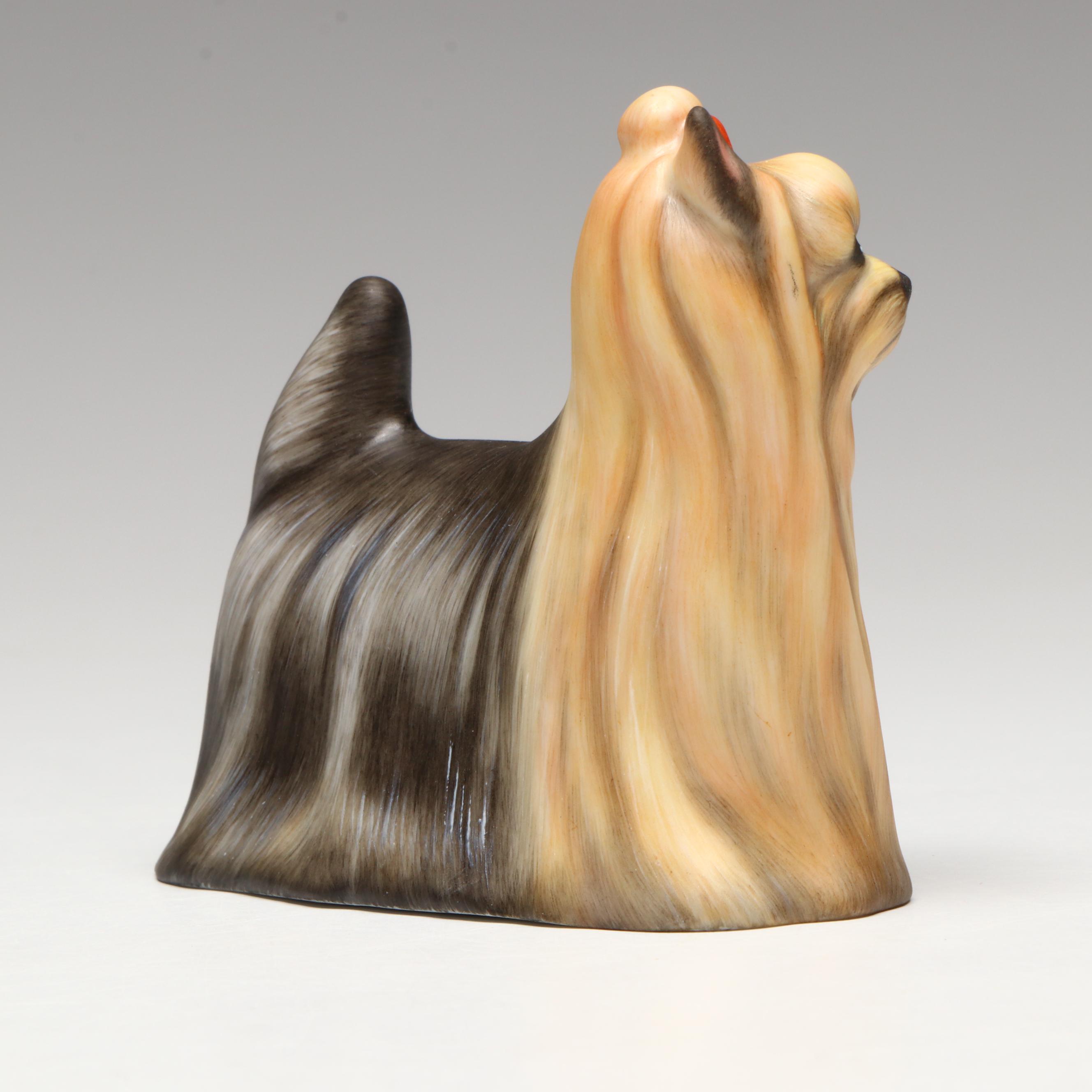 Herend Natural "Yorkshire Terrier" Porcelain Figurine