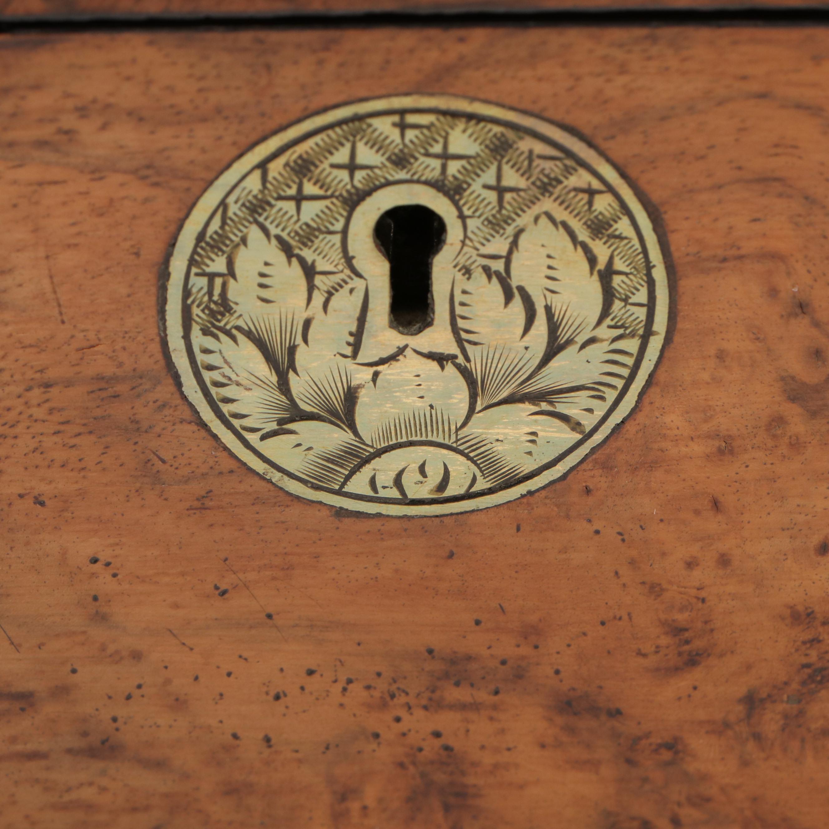 Victorian Figured Walnut Dome Top Jewelry Box, Late 19th Century