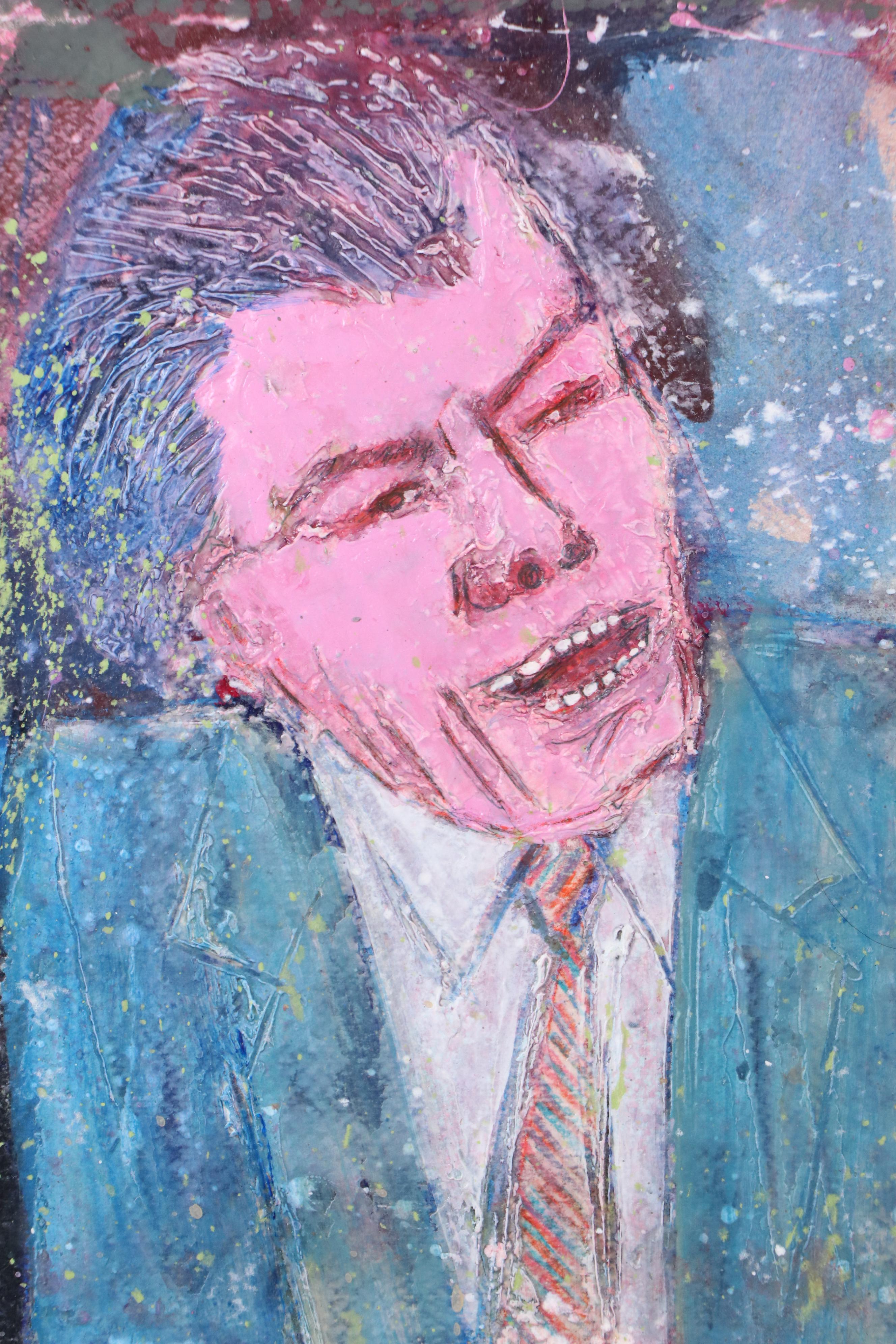 Harry Hilson Acrylic Painting "News"