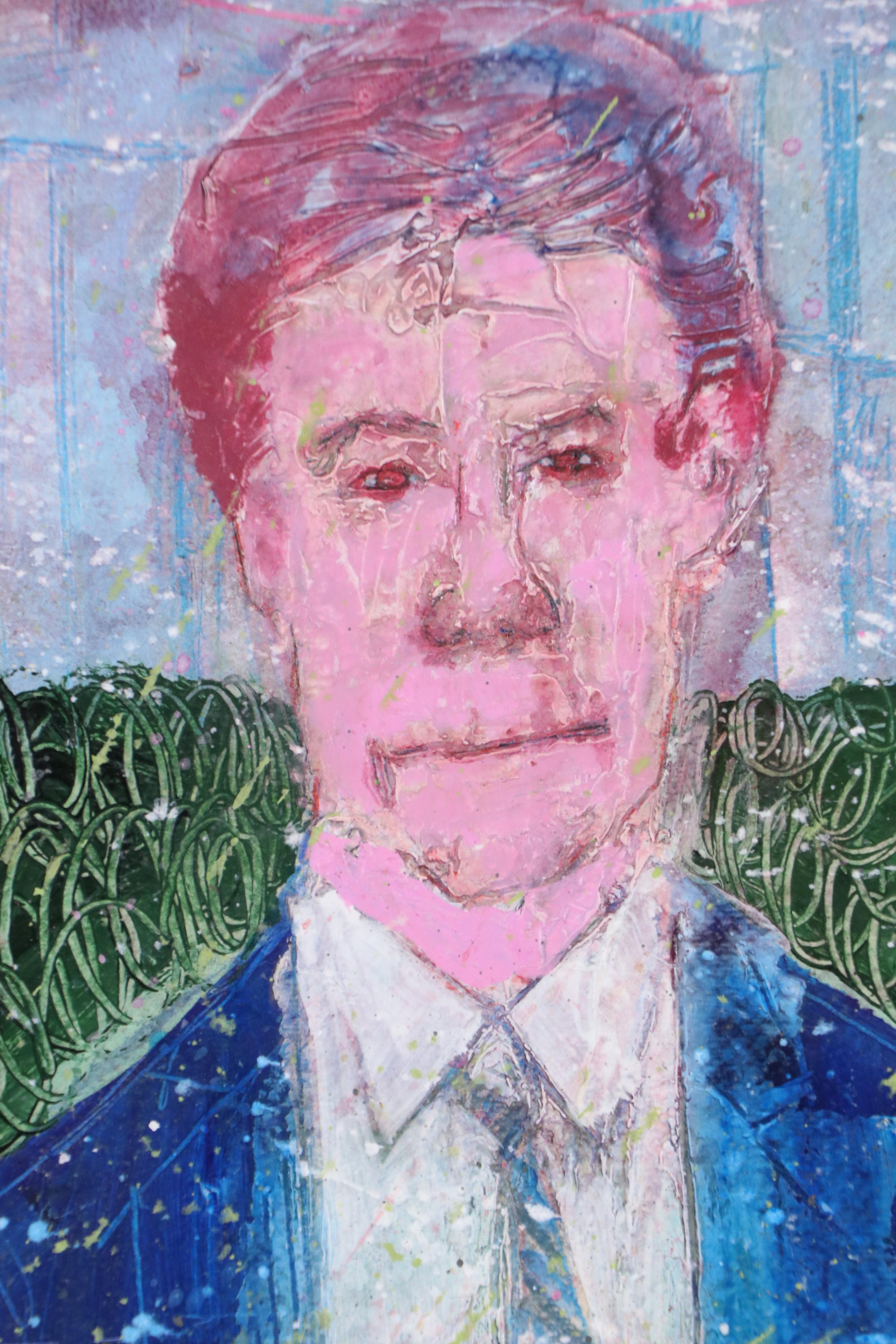 Harry Hilson Acrylic Painting "News"