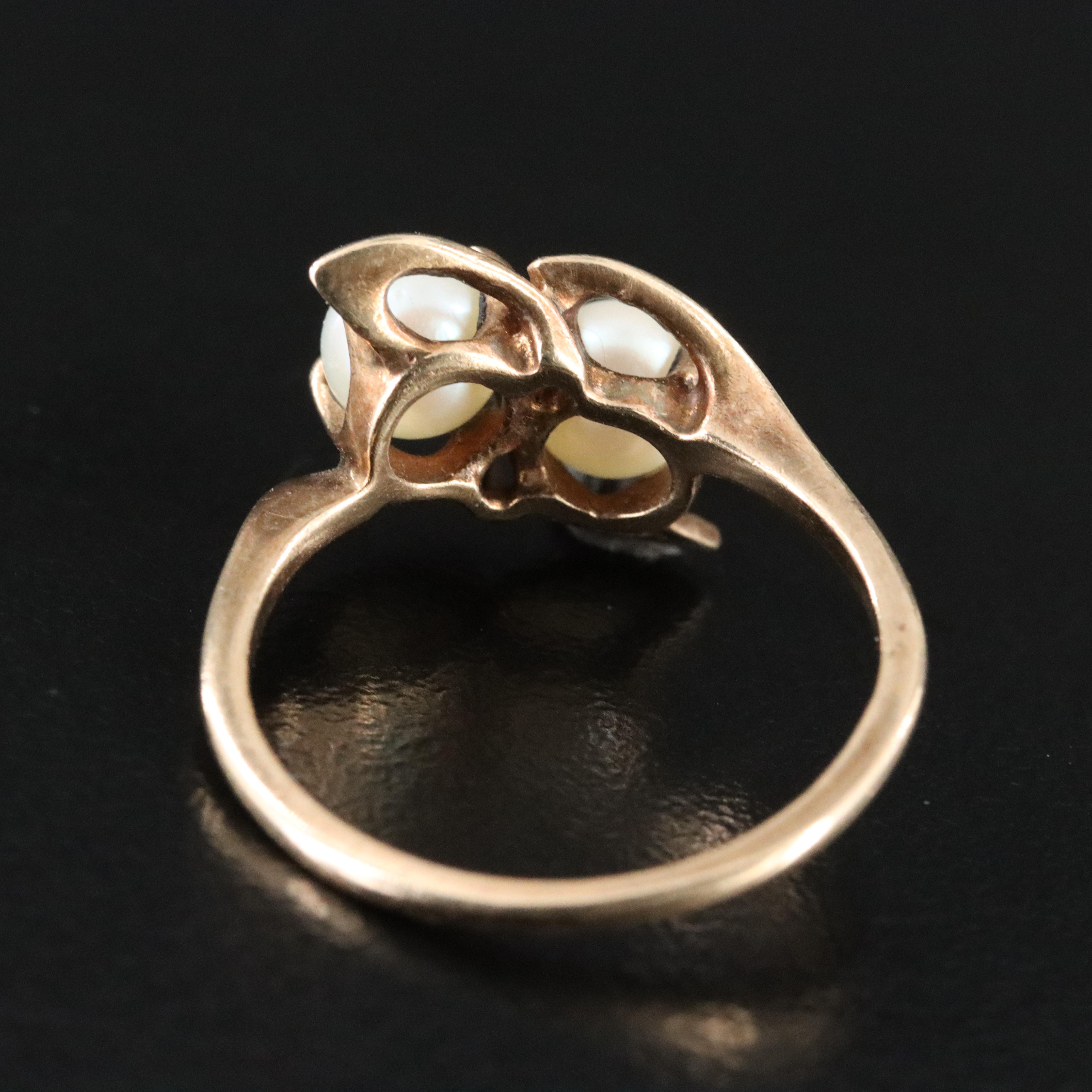 Vintage 10K Pearl Ring