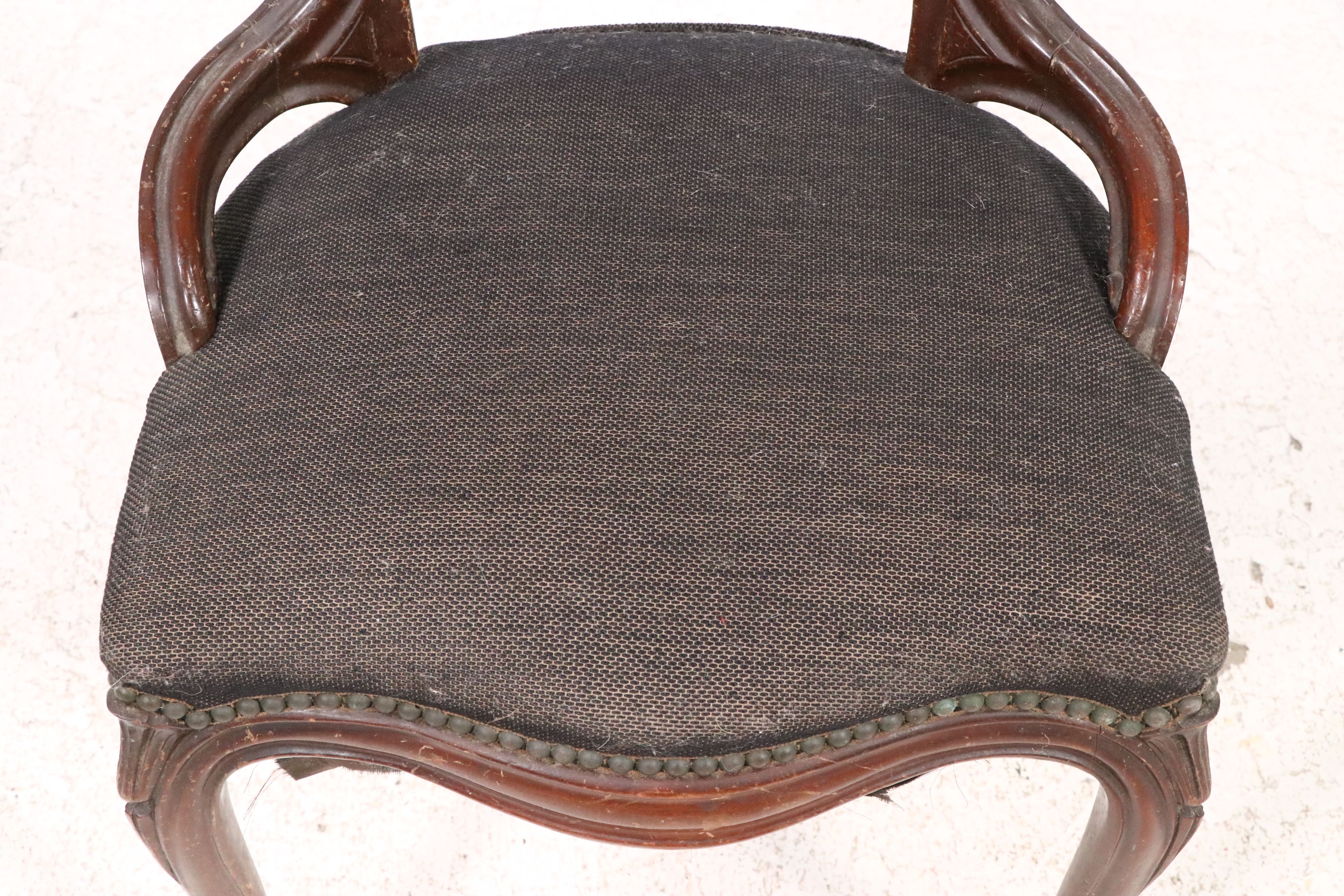 Victorian Carved Walnut Side Chair