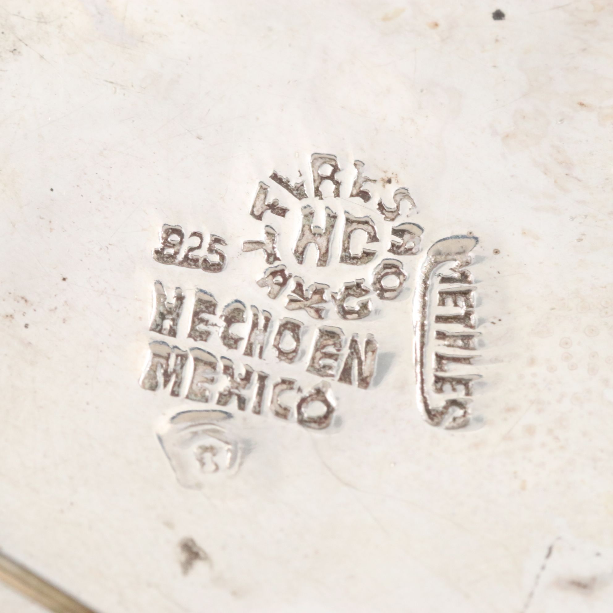 Mexican Sterling and Copper Sun Converter Pendant Necklace