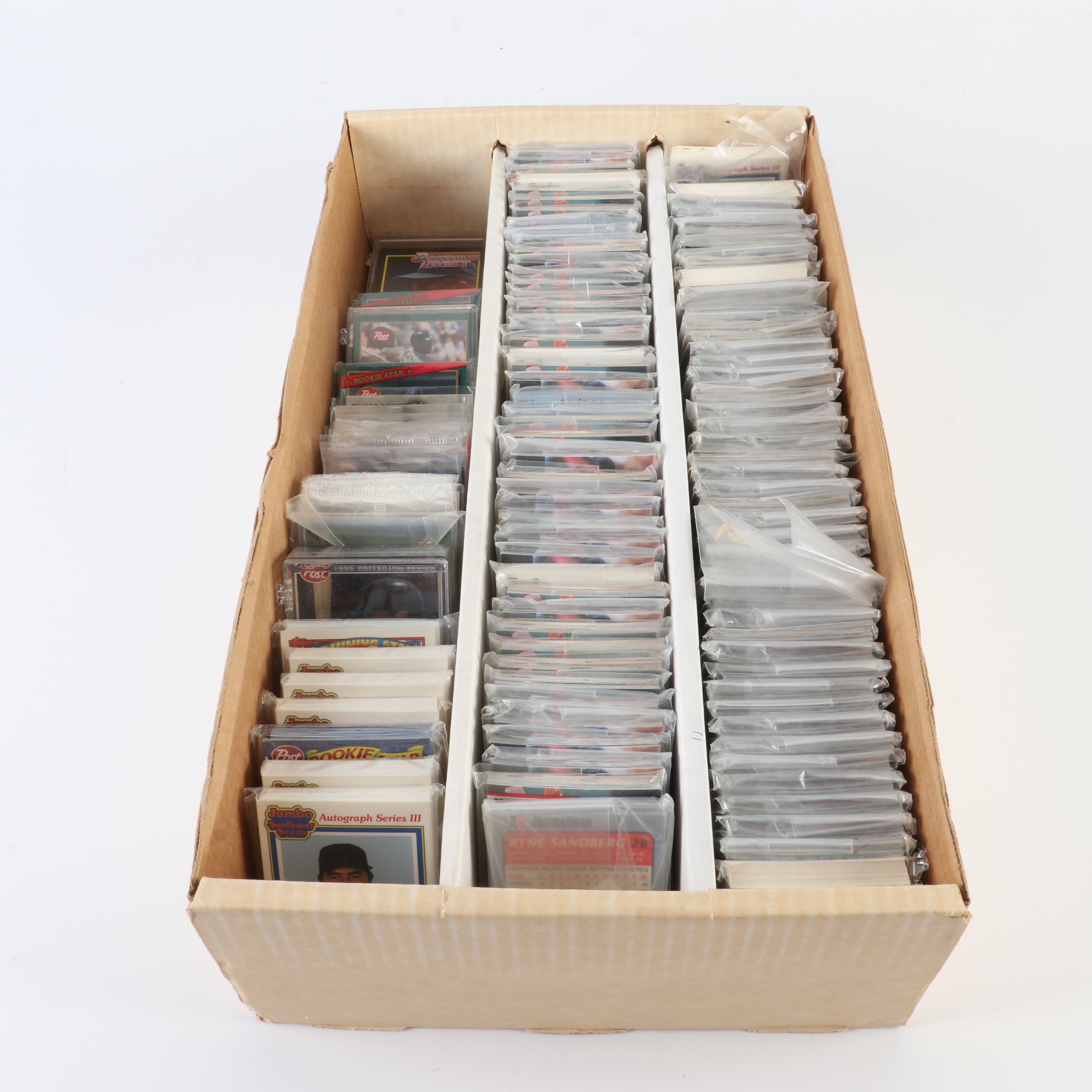 Five Large Boxes of Sports Trading Cards, 1980s to 1990s