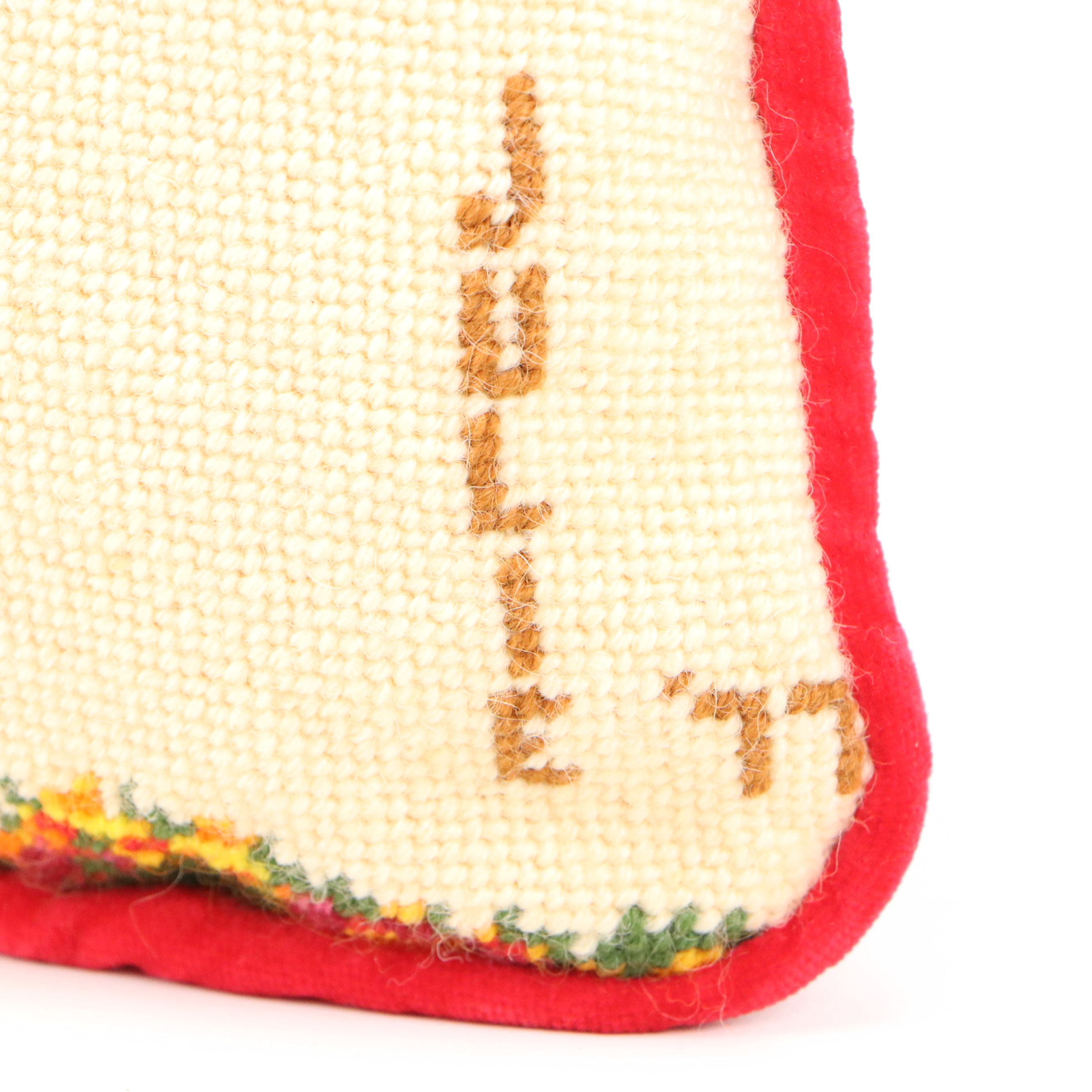 Cincinnati Bengals Needlepoint Pillow with Shearling Neckroll and Other Pillows