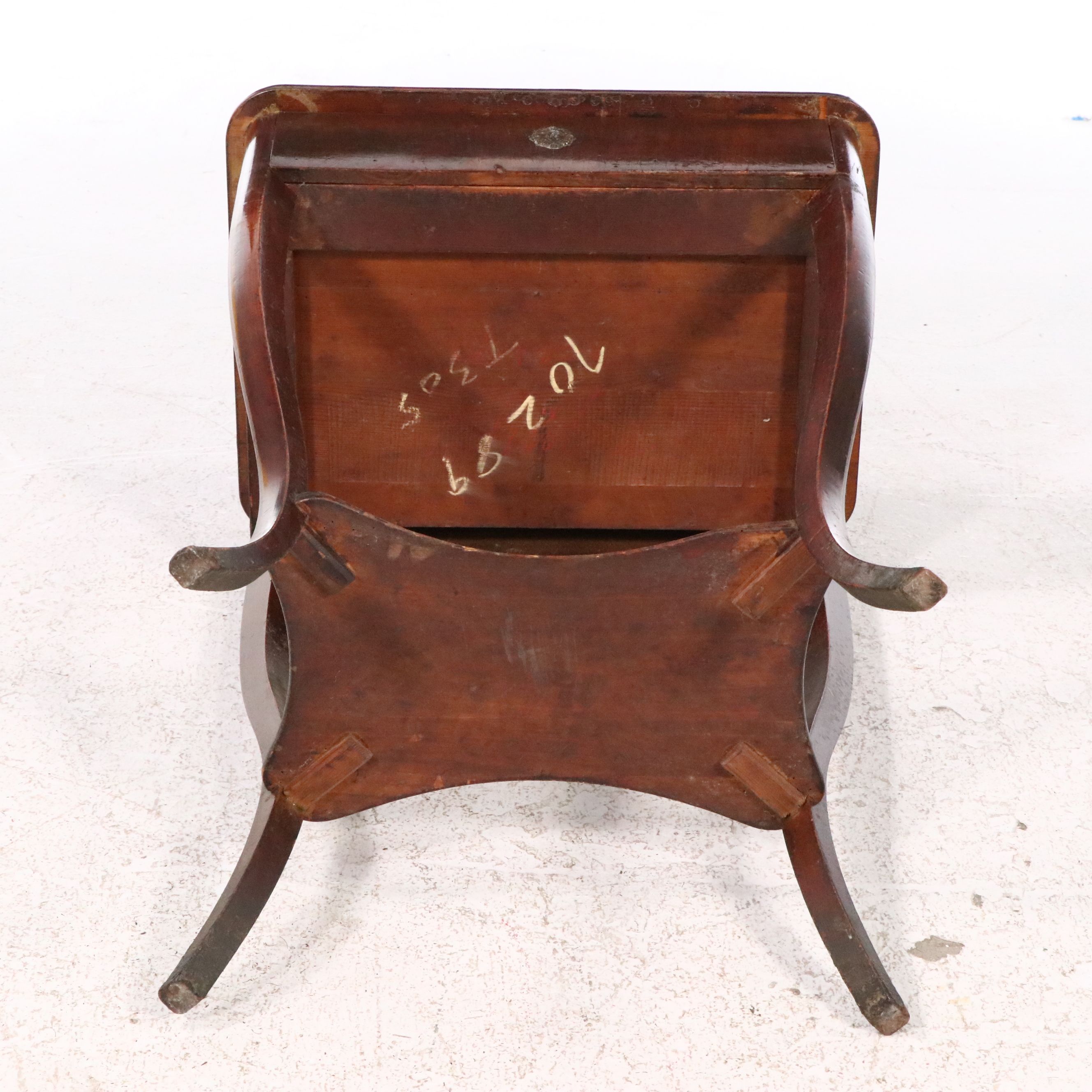 Biedermeier Walnut Worktable with Fitted Drawer