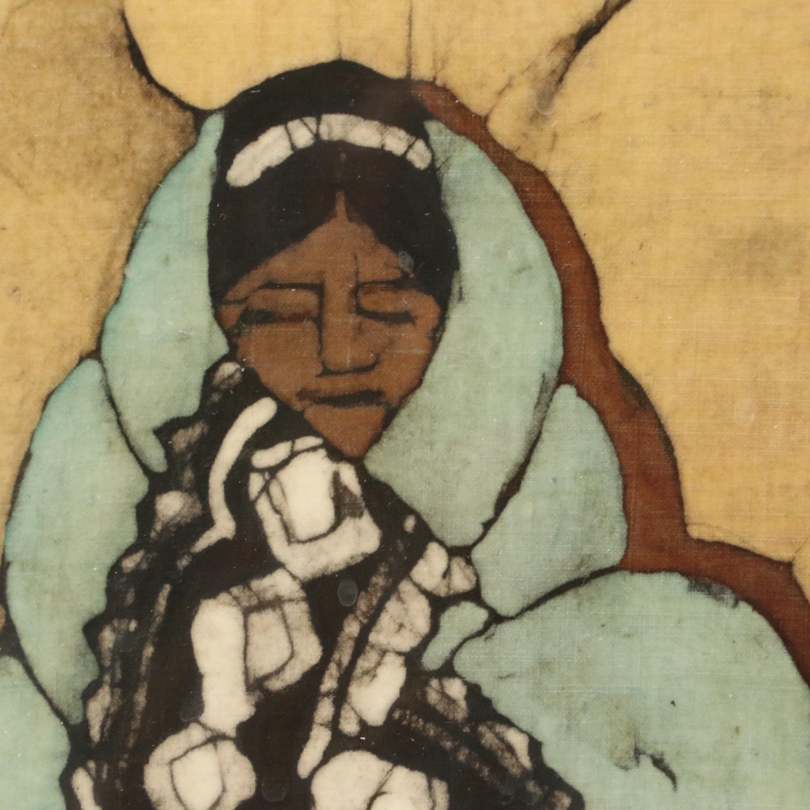 Alice Valdez Batik Portraits of Native American Women, 1983