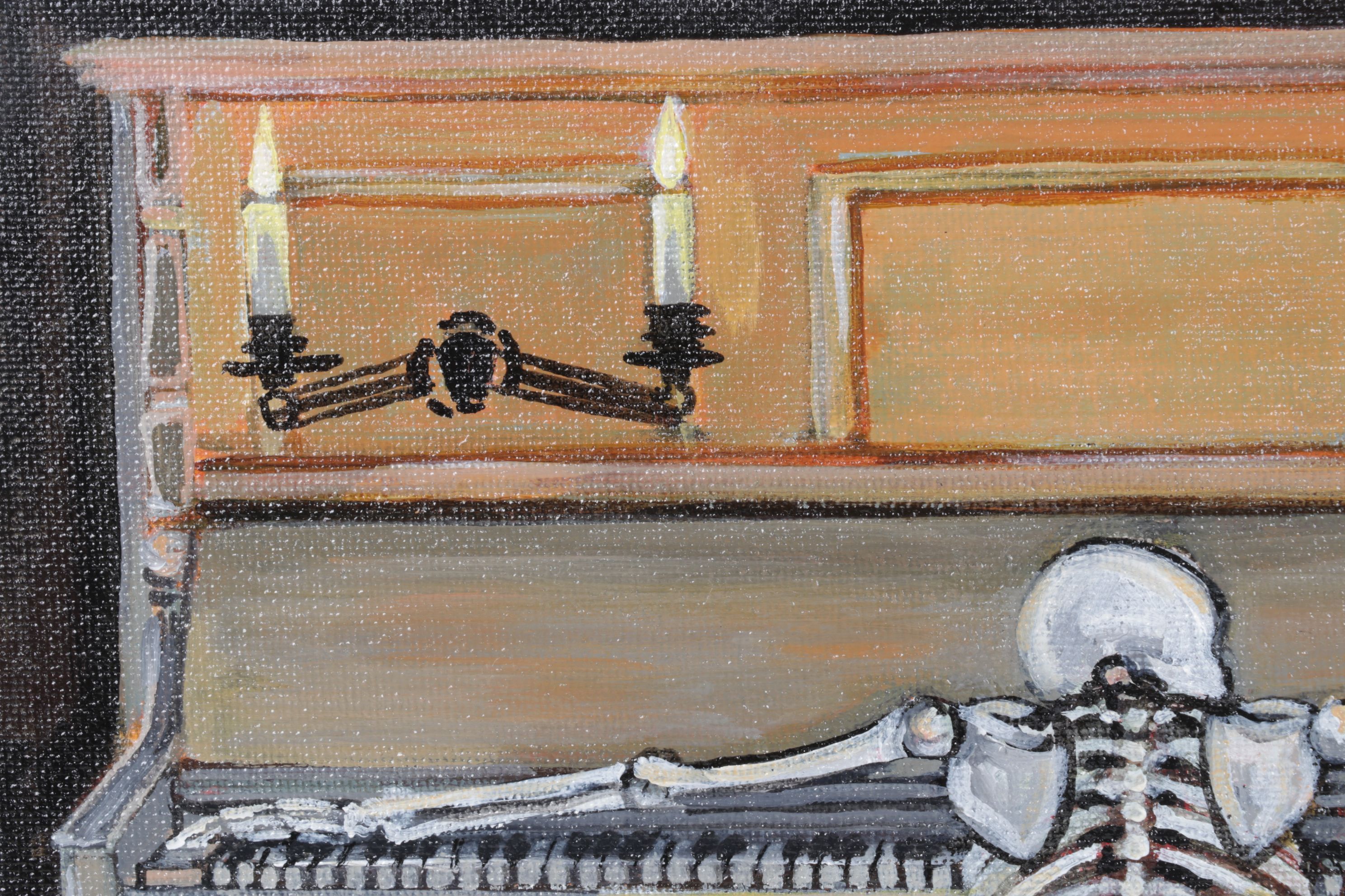 Holly Hammeren Surrealist Acrylic Panting "Clair de Tomb", 2025