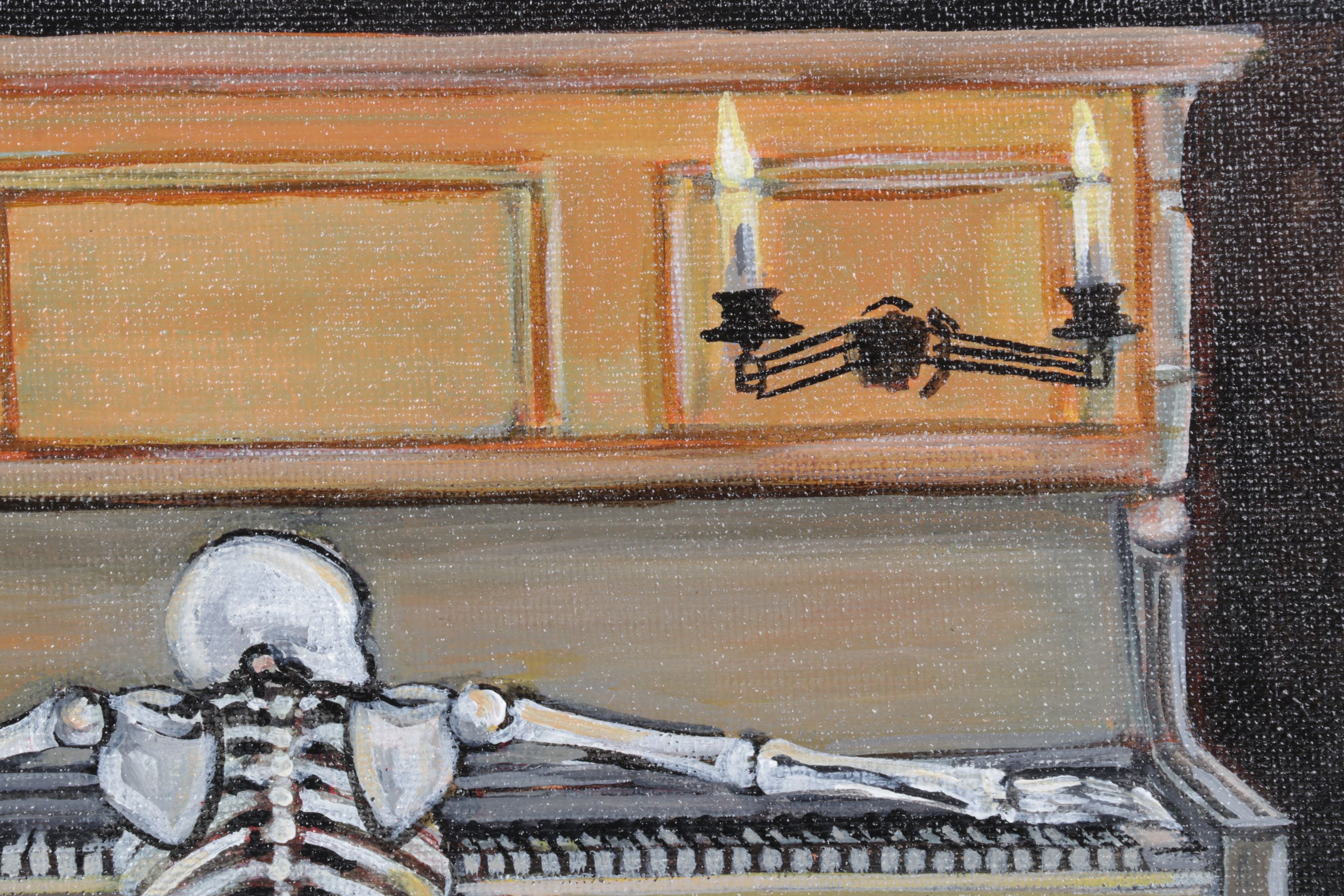 Holly Hammeren Surrealist Acrylic Panting "Clair de Tomb", 2025