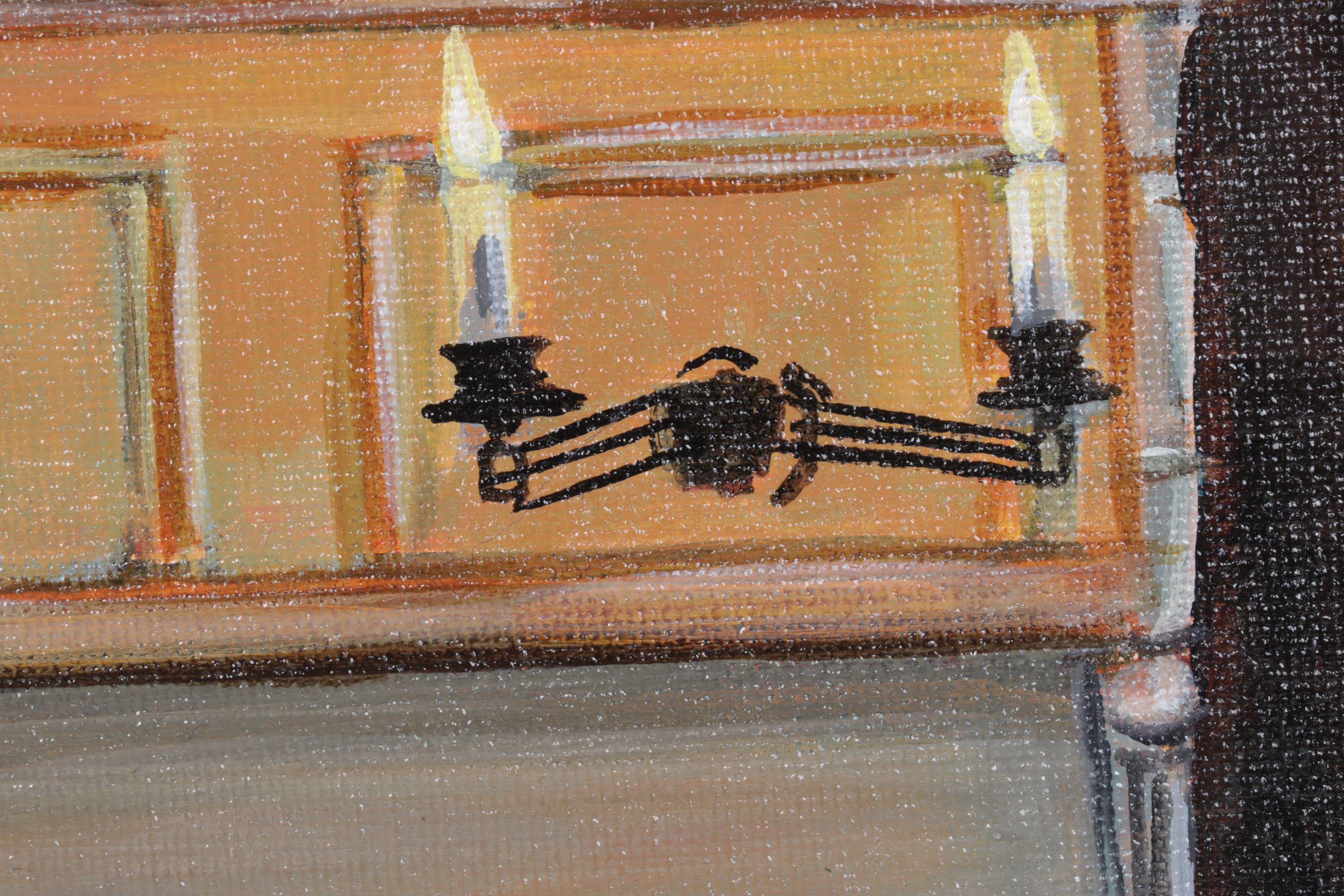 Holly Hammeren Surrealist Acrylic Panting "Clair de Tomb", 2025