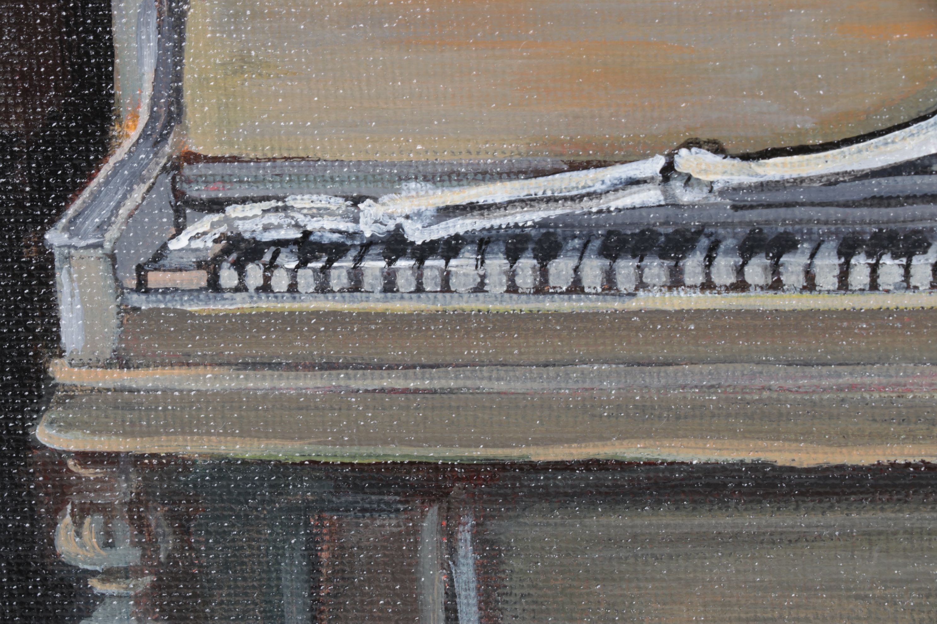 Holly Hammeren Surrealist Acrylic Panting "Clair de Tomb", 2025