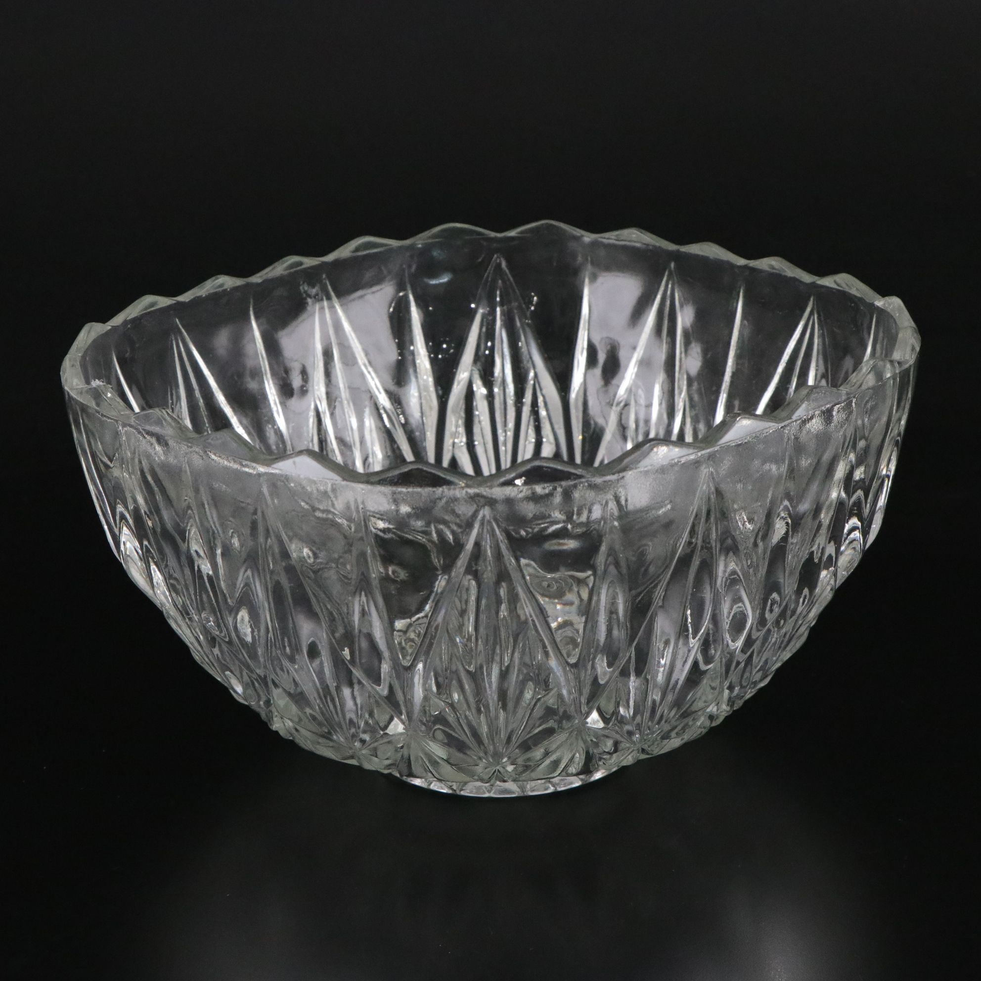 Hazel Atlas "Williamsport" Pressed Glass Punch Bowl and Cups