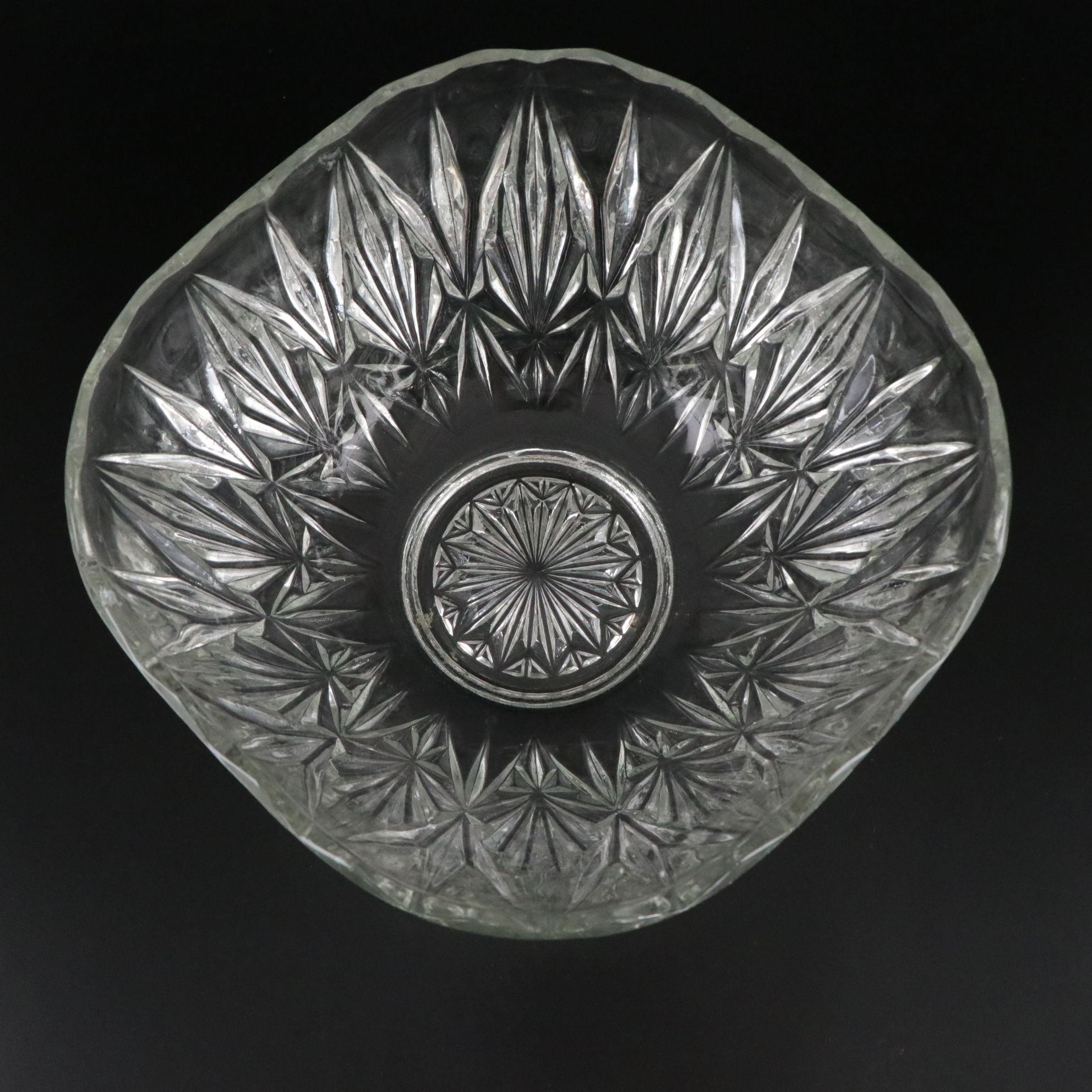 Hazel Atlas "Williamsport" Pressed Glass Punch Bowl and Cups