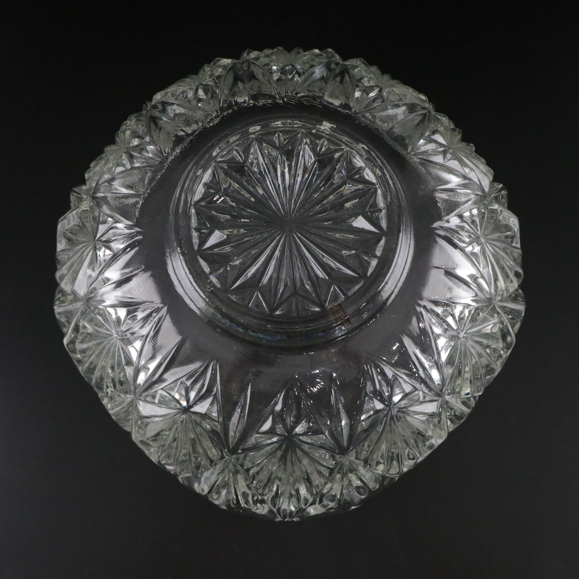 Hazel Atlas "Williamsport" Pressed Glass Punch Bowl and Cups