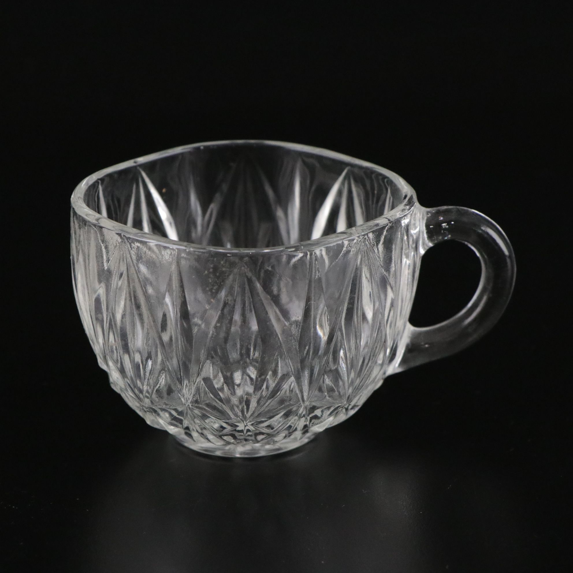 Hazel Atlas "Williamsport" Pressed Glass Punch Bowl and Cups