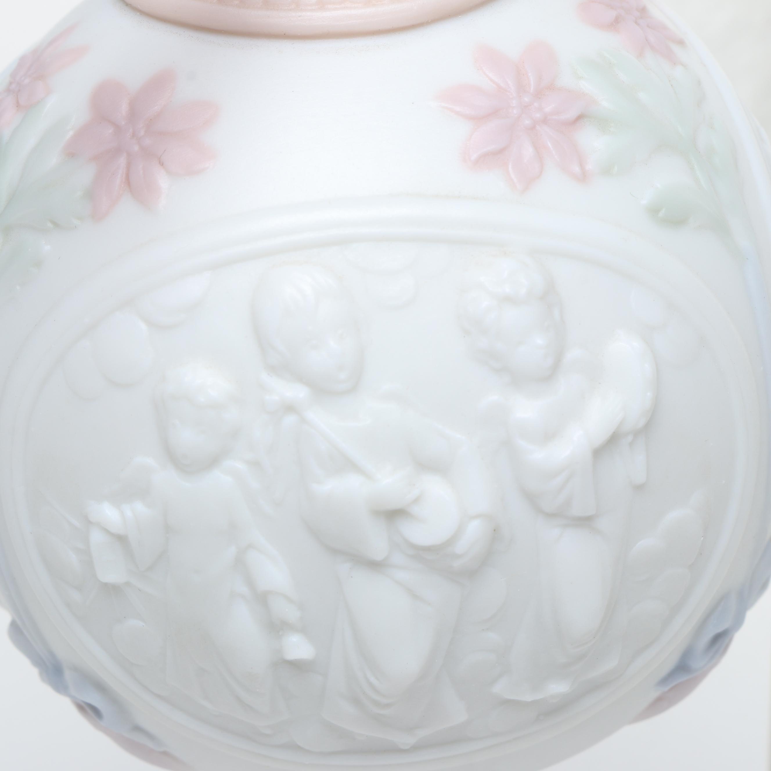 Lladró Porcelain Annual Christmas Bells with Wallace Silver Plate Bell