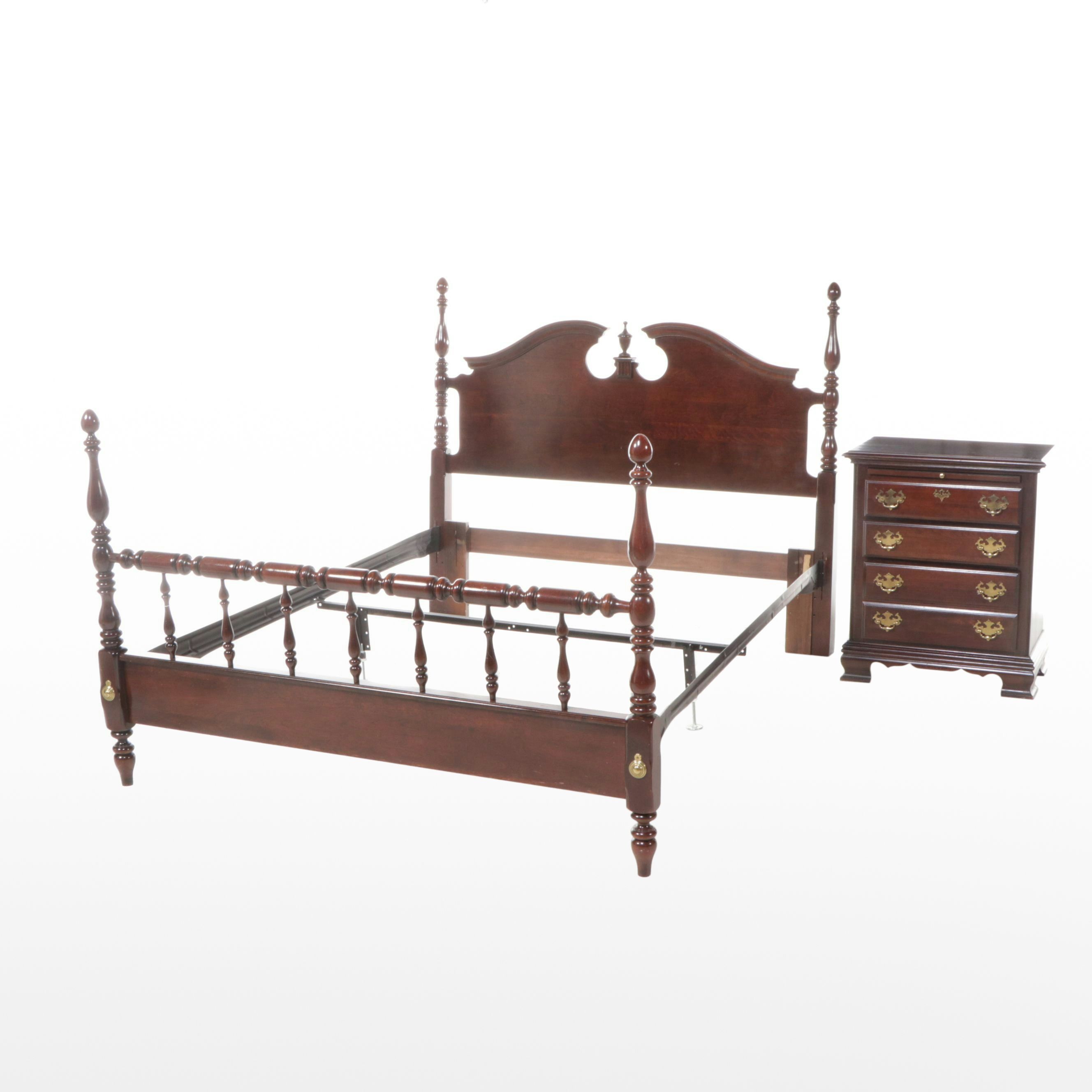 Kincaid Cherry Mountain III Federal Style Four-Poster Bed and Nightstand