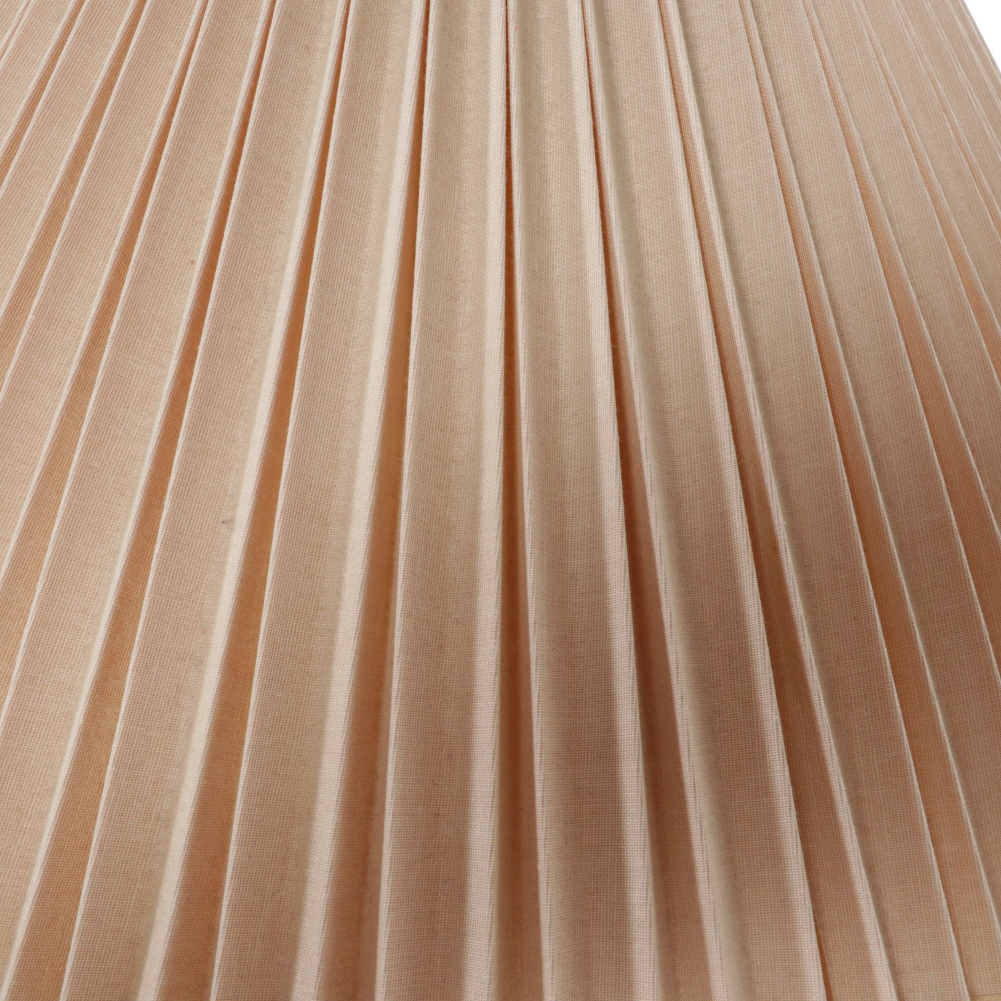 Brass Pillar Table Lamp with Pleated Shade