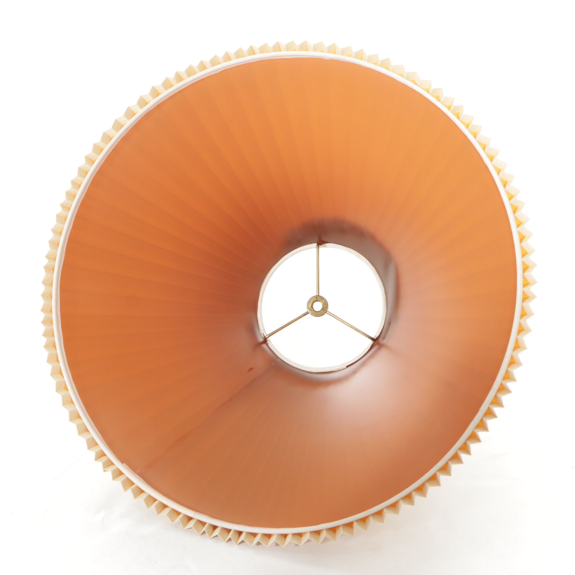 Brass Pillar Table Lamp with Pleated Shade