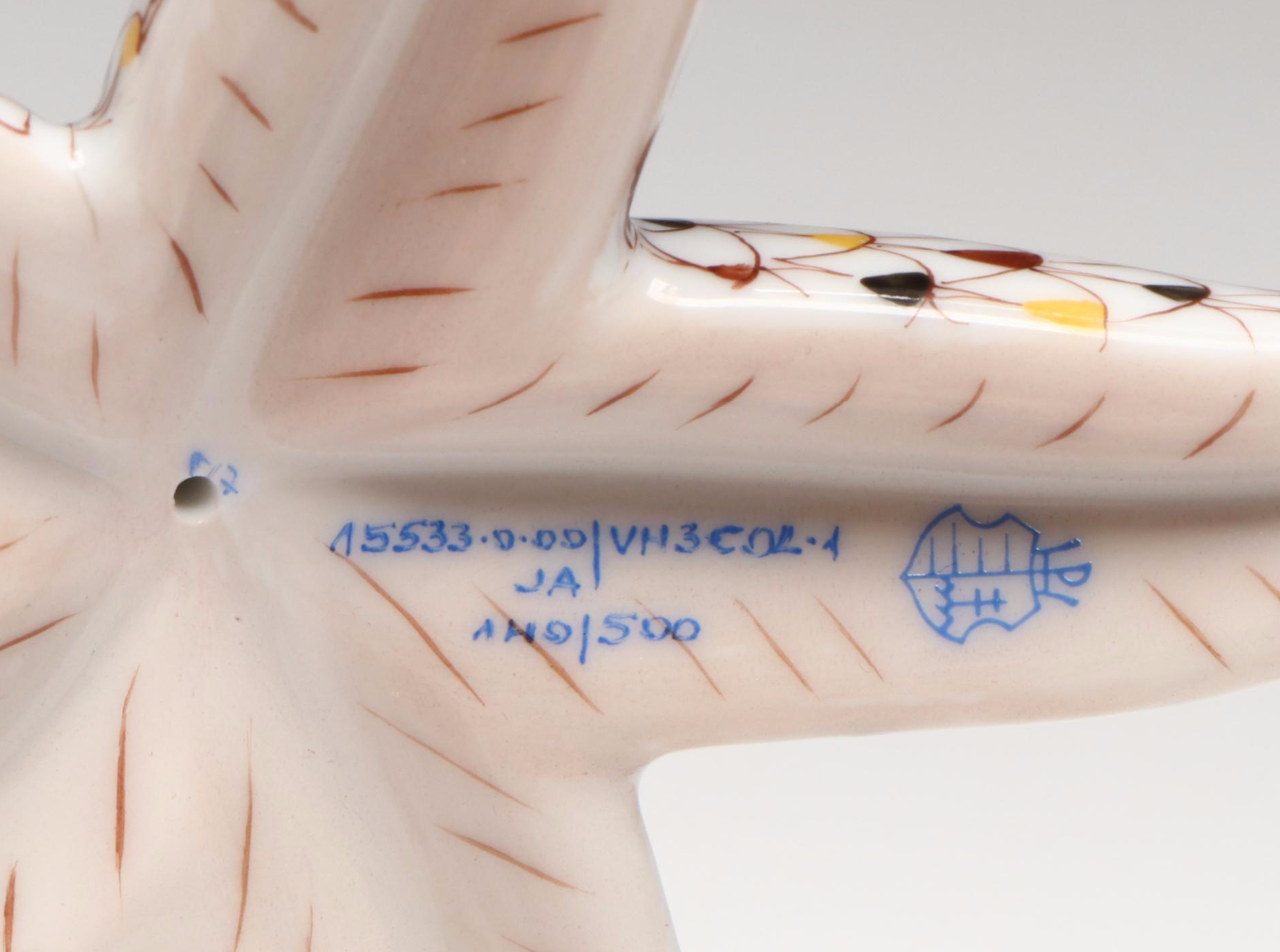 Herend Mosaic Fishnet with Gold "Starfish" Porcelain Figurine