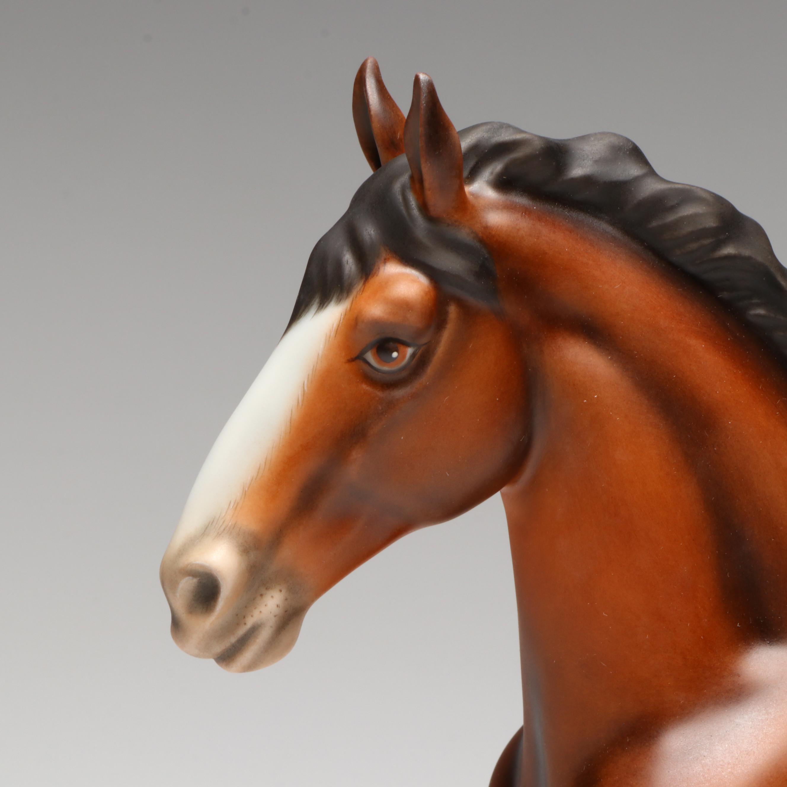 Herend Natural "Clydesdale" Porcelain Figurine