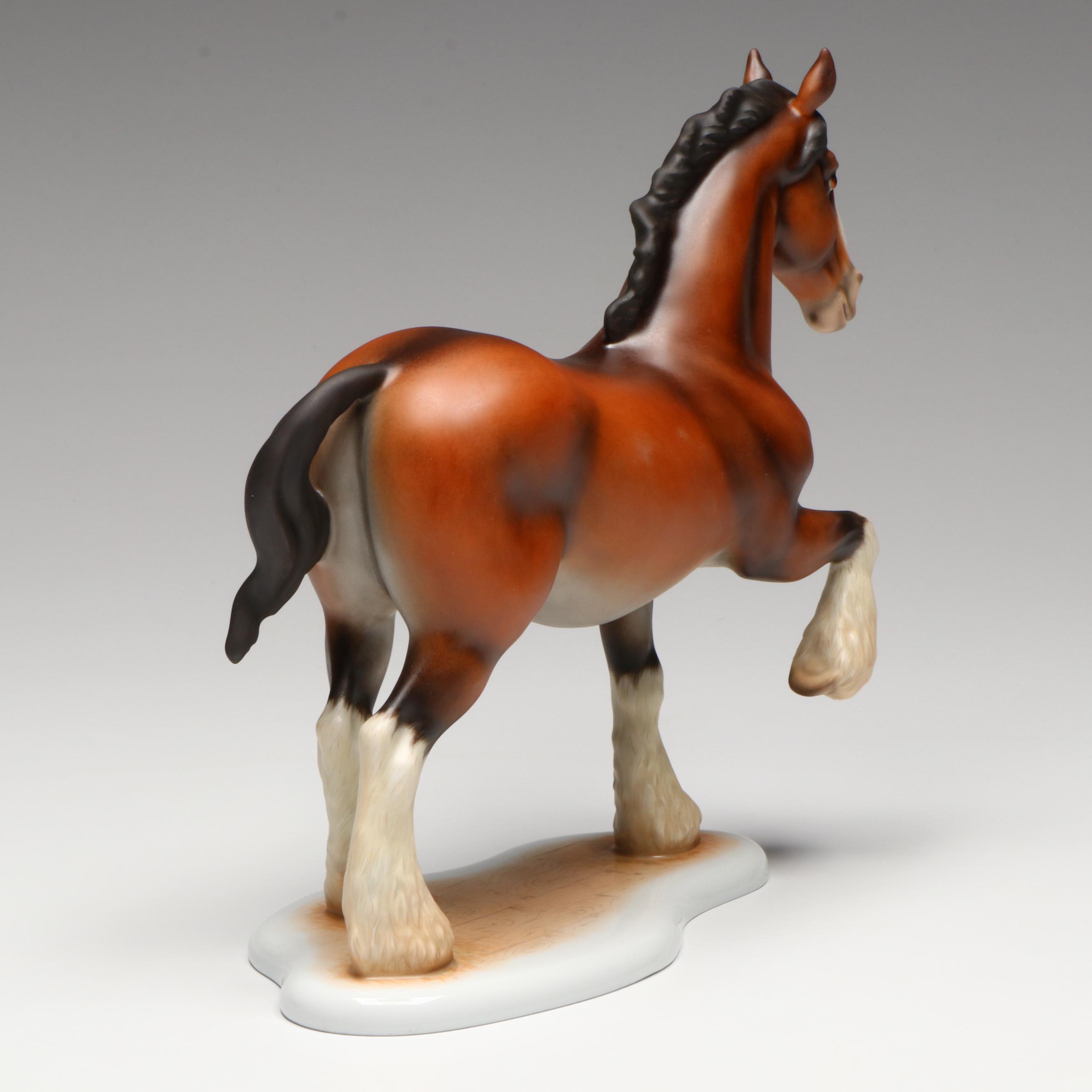 Herend Natural "Clydesdale" Porcelain Figurine