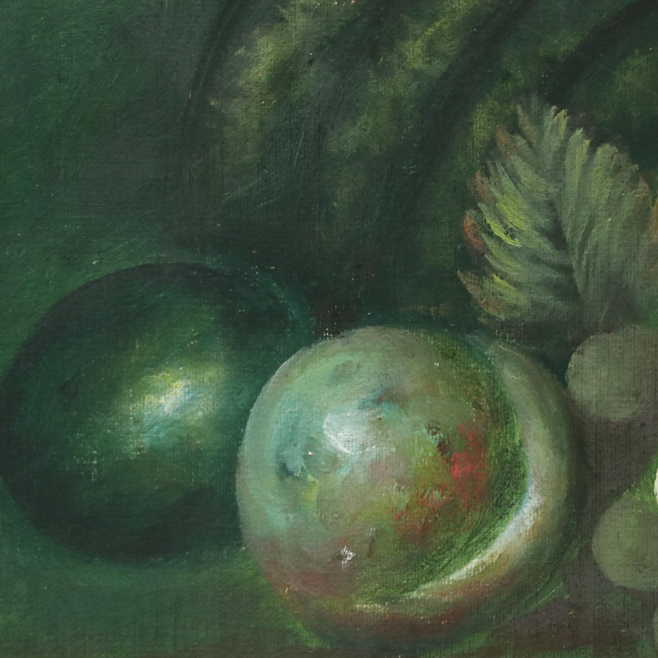 M. Aaron Fruit Still Life Oil Painting, Late 20th/21st Century