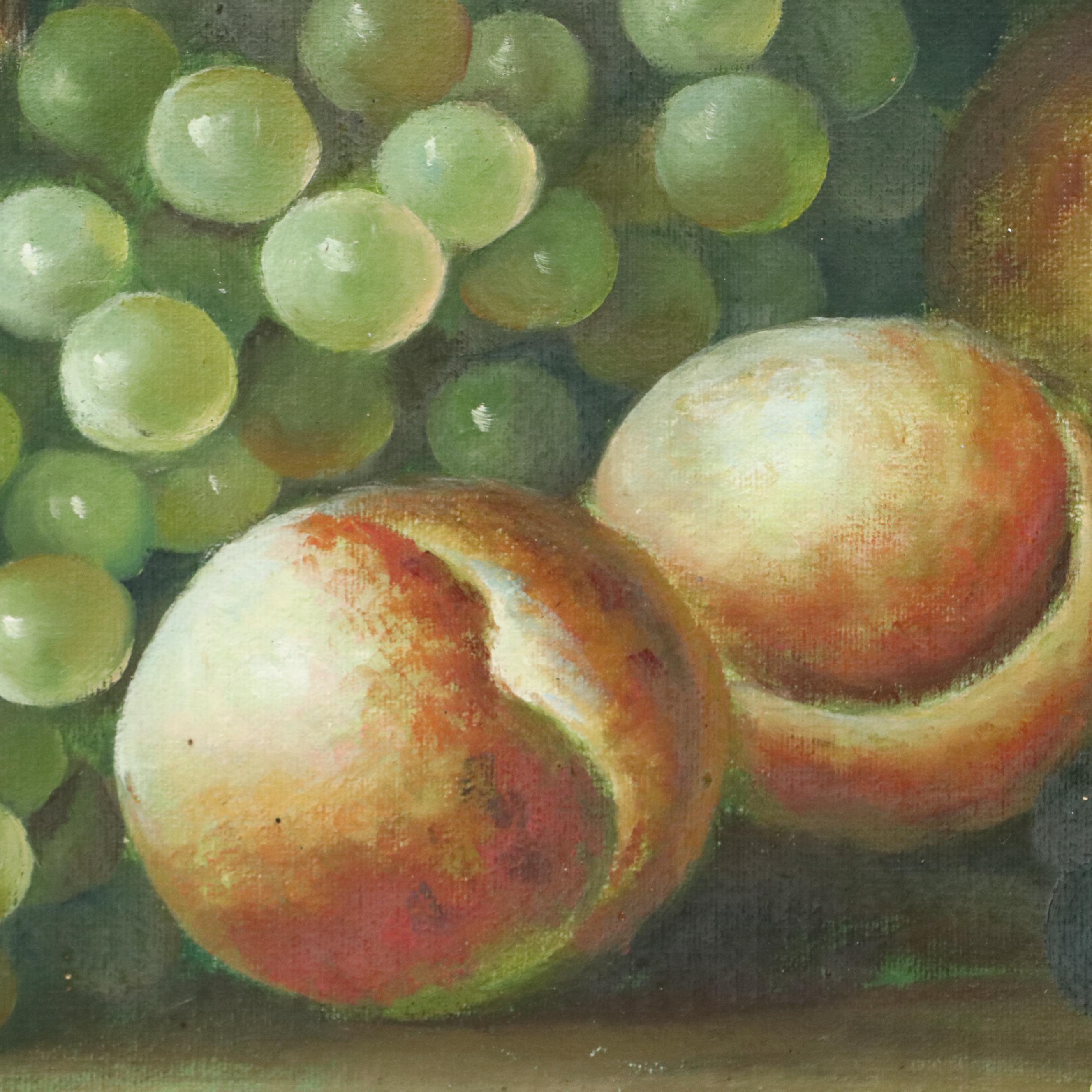 M. Aaron Fruit Still Life Oil Painting, Late 20th/21st Century