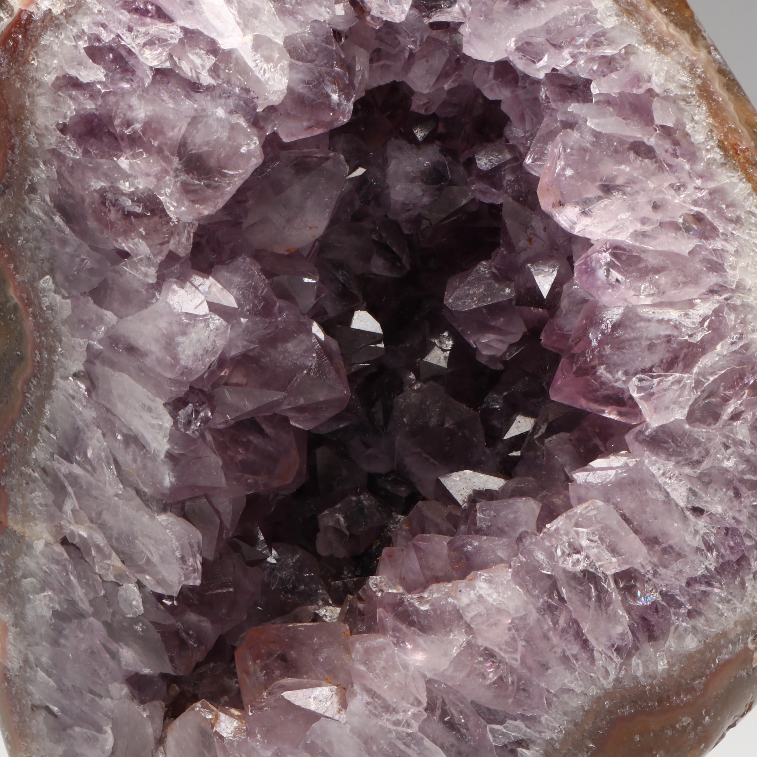 Amethyst Specimen on Modern Metal Stand