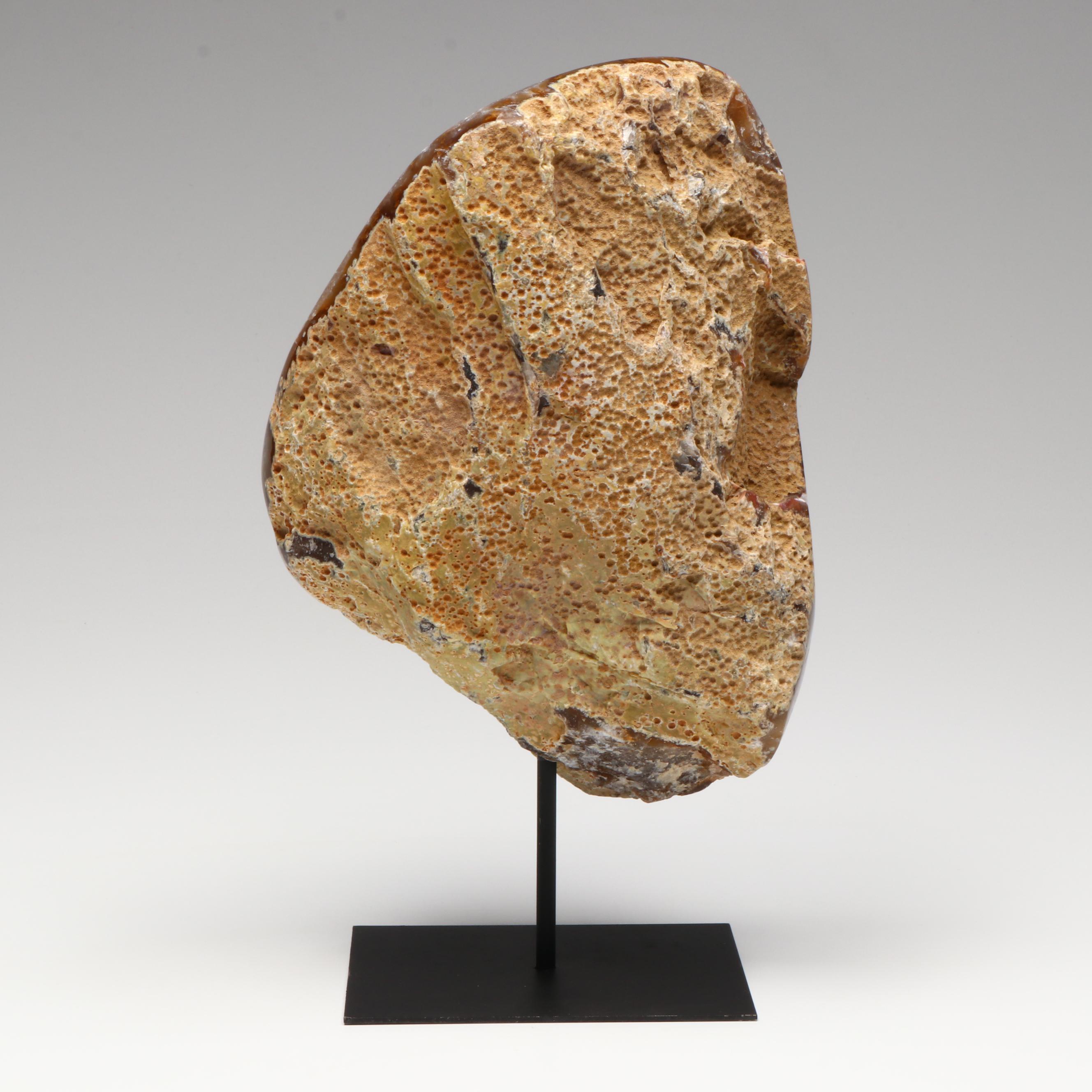 Amethyst Specimen on Modern Metal Stand