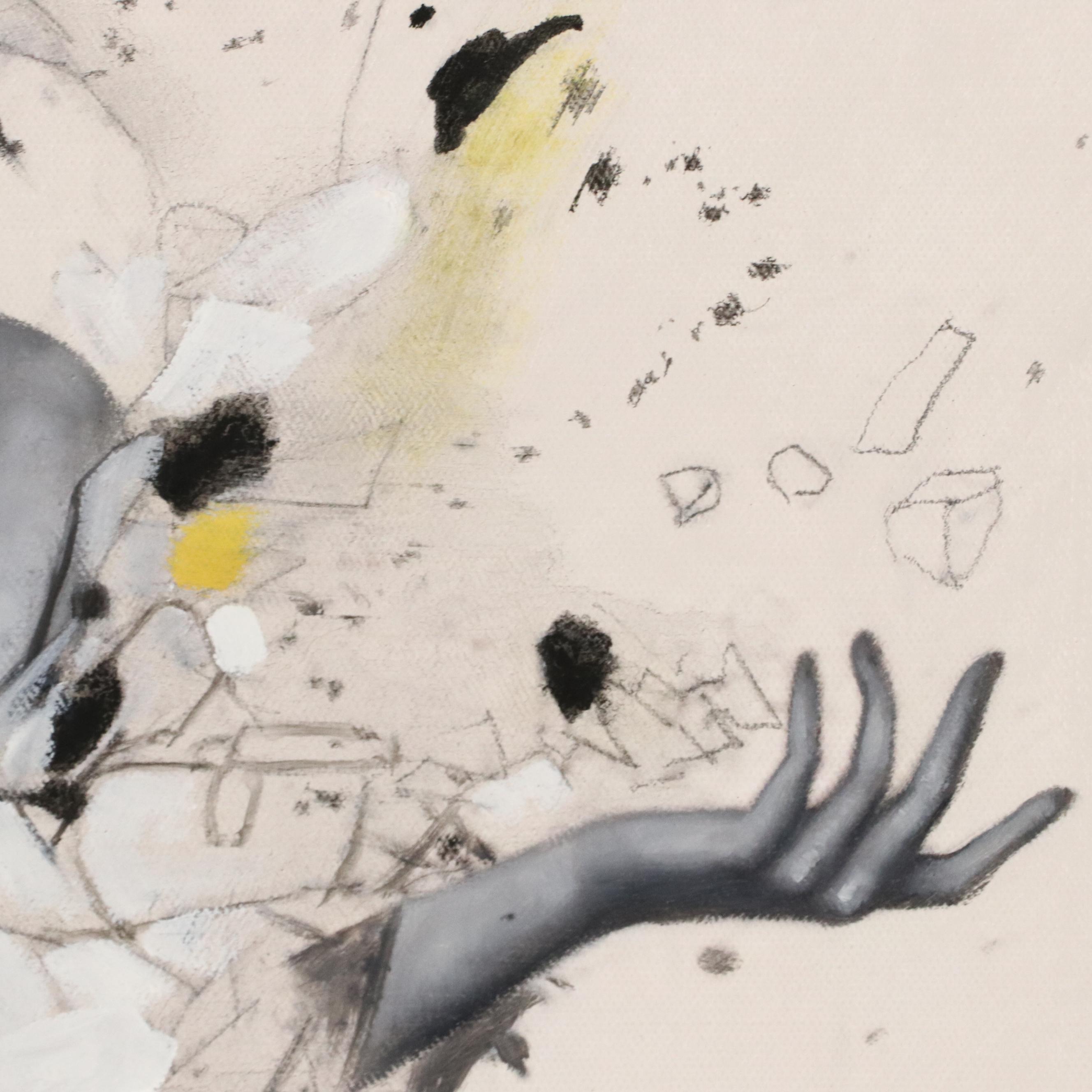 Ziti Stylized Figural Oil Painting, 21st Century