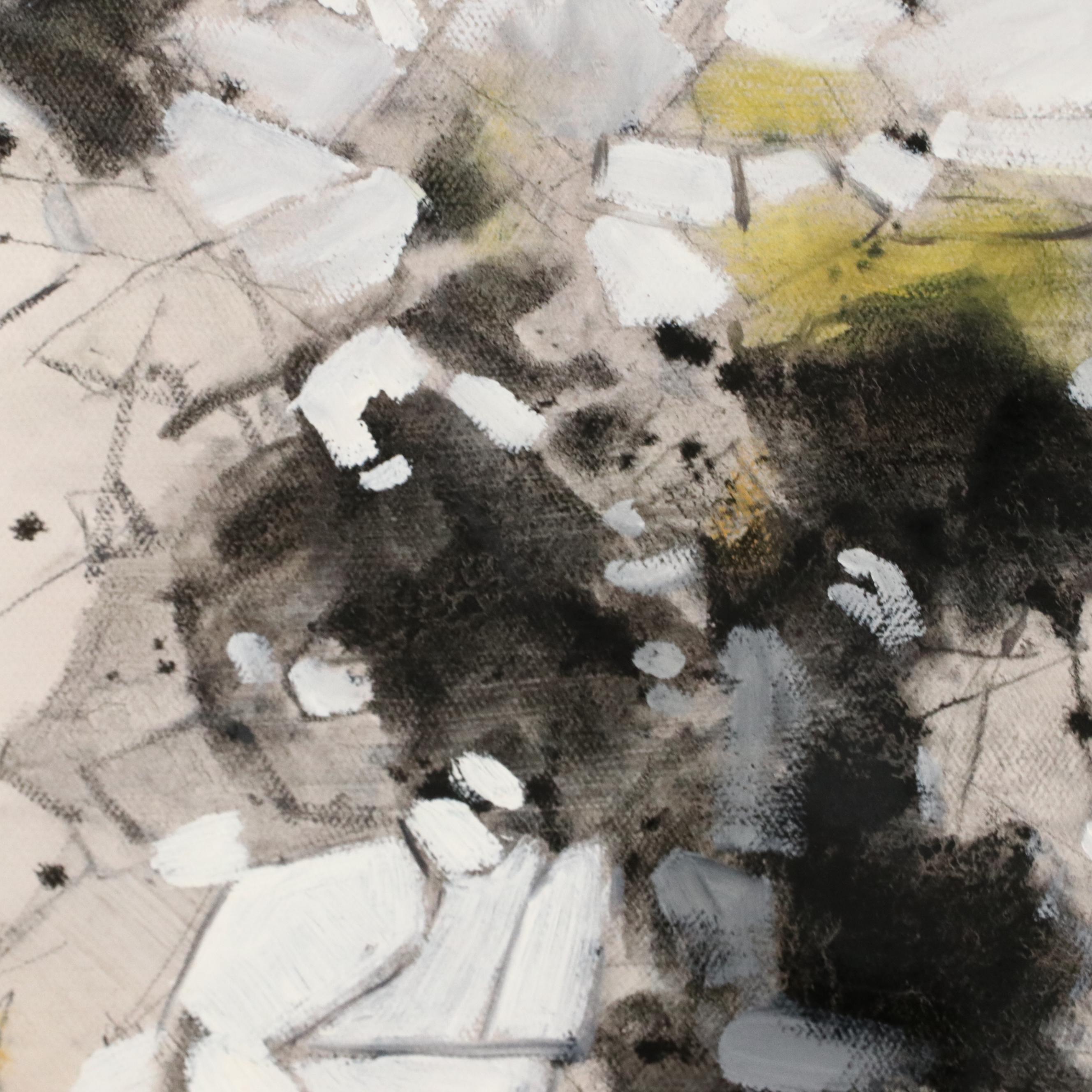 Ziti Stylized Figural Oil Painting, 21st Century