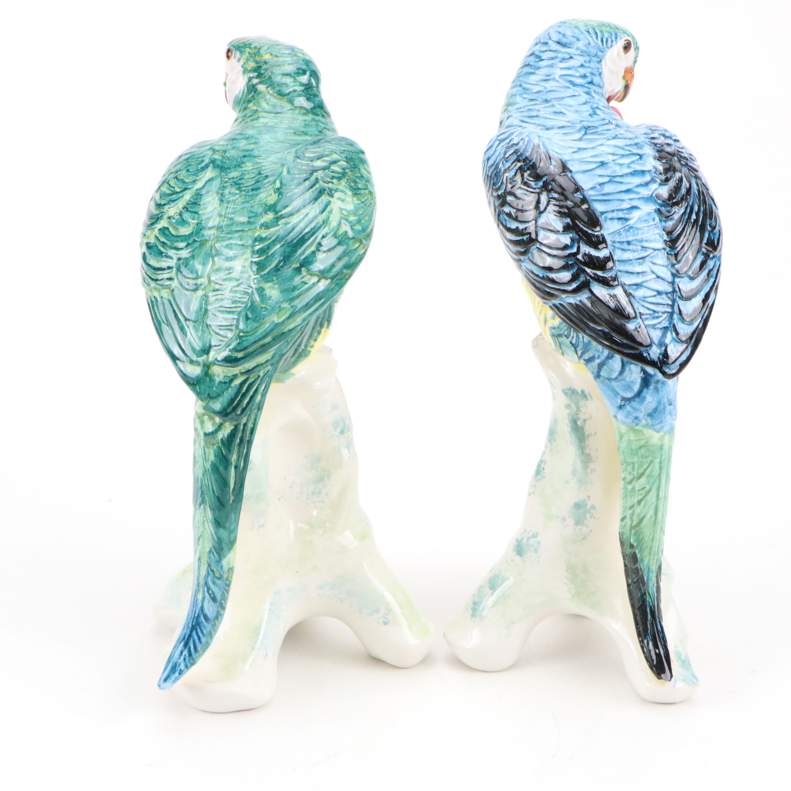 Anthropologie "Rose of Sharon" Vase with Parrot Figurines and More Ceramics