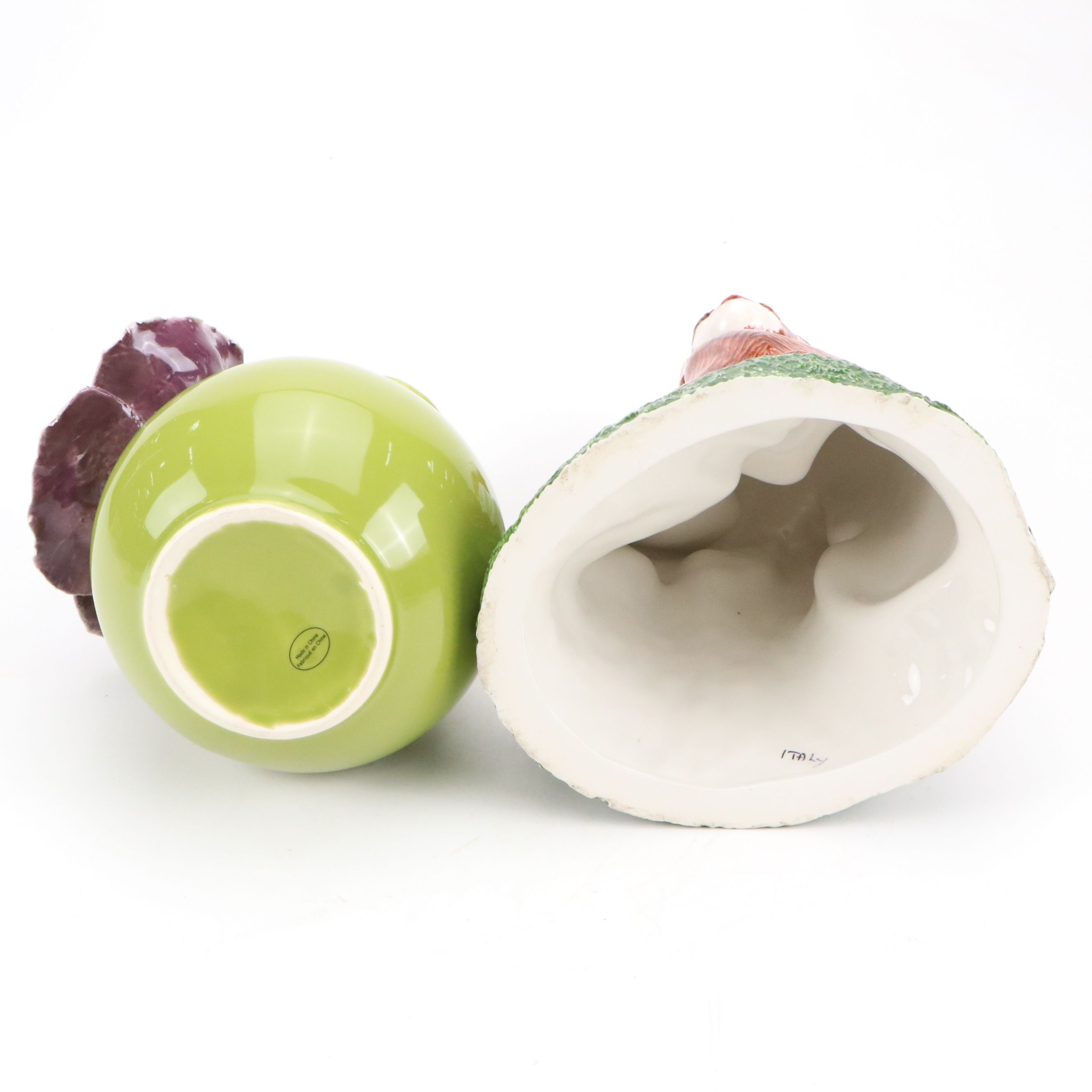 Anthropologie "Rose of Sharon" Vase with Parrot Figurines and More Ceramics