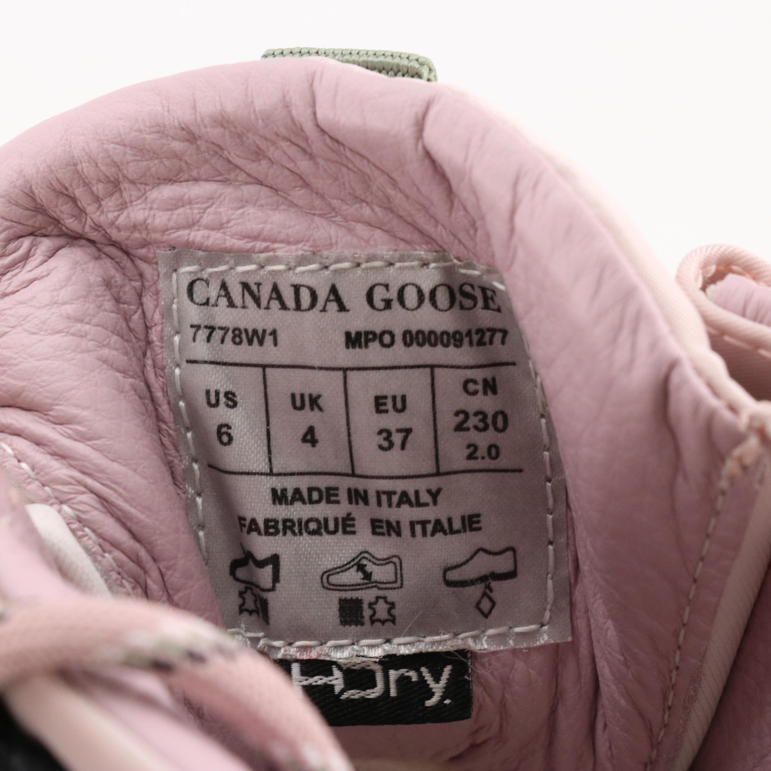 Canada Goose Journey Lite Boots in "Lucent Rose/Smokey Sage" Leather, With Box