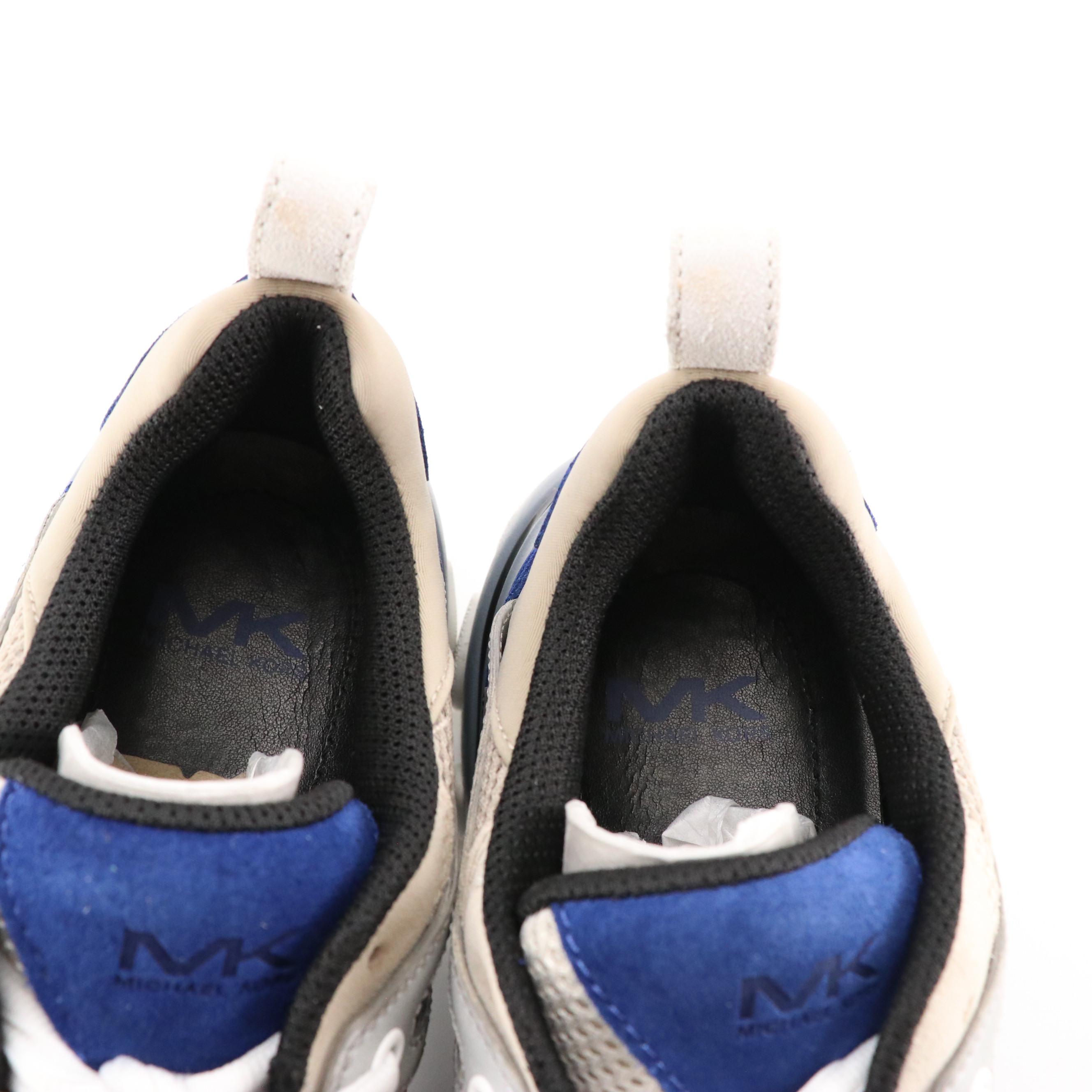 Men's Michael Kors "Nick" Trainers in "Twilight Blue" Mesh and Leather, With Box