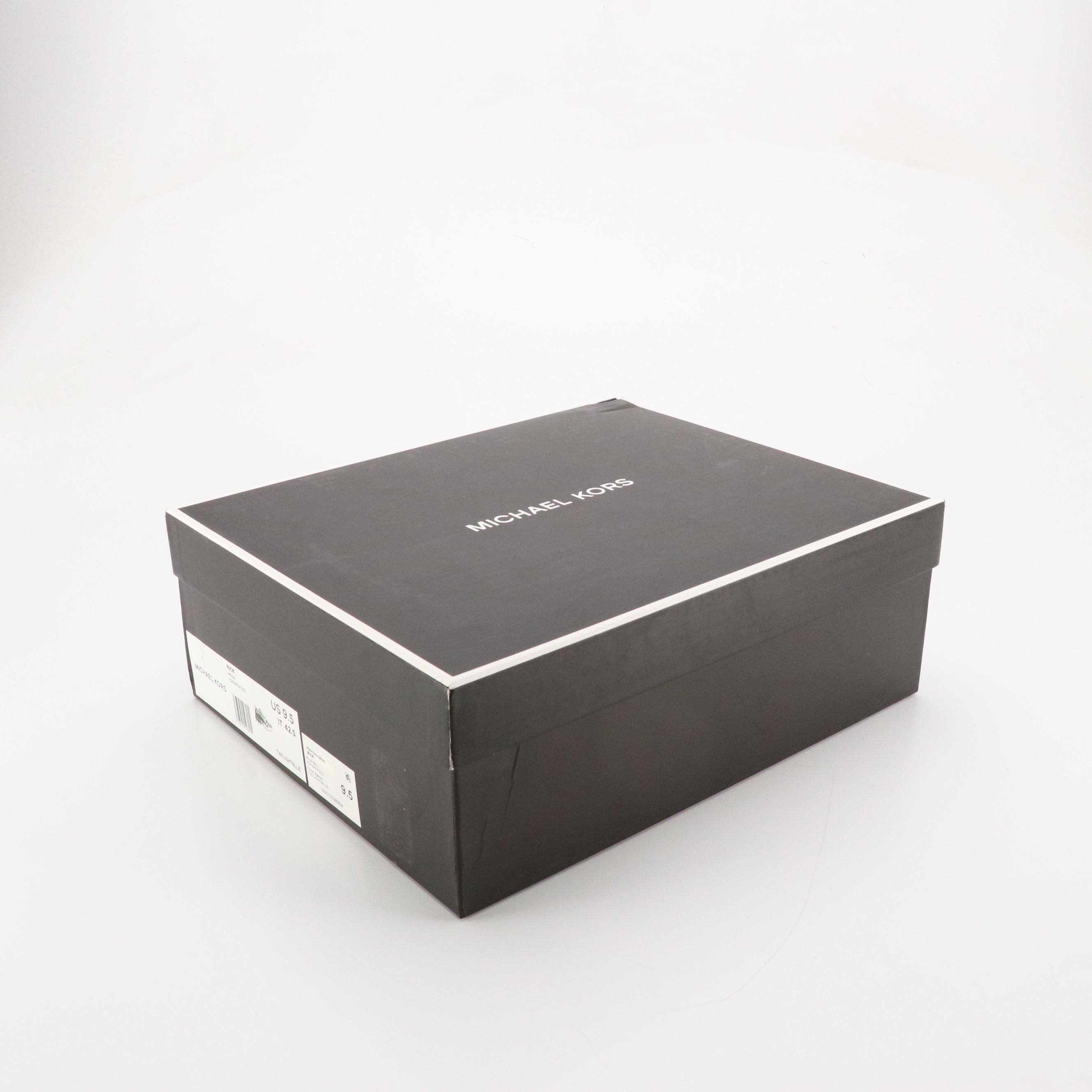 Men's Michael Kors "Nick" Trainers in "Twilight Blue" Mesh and Leather, With Box