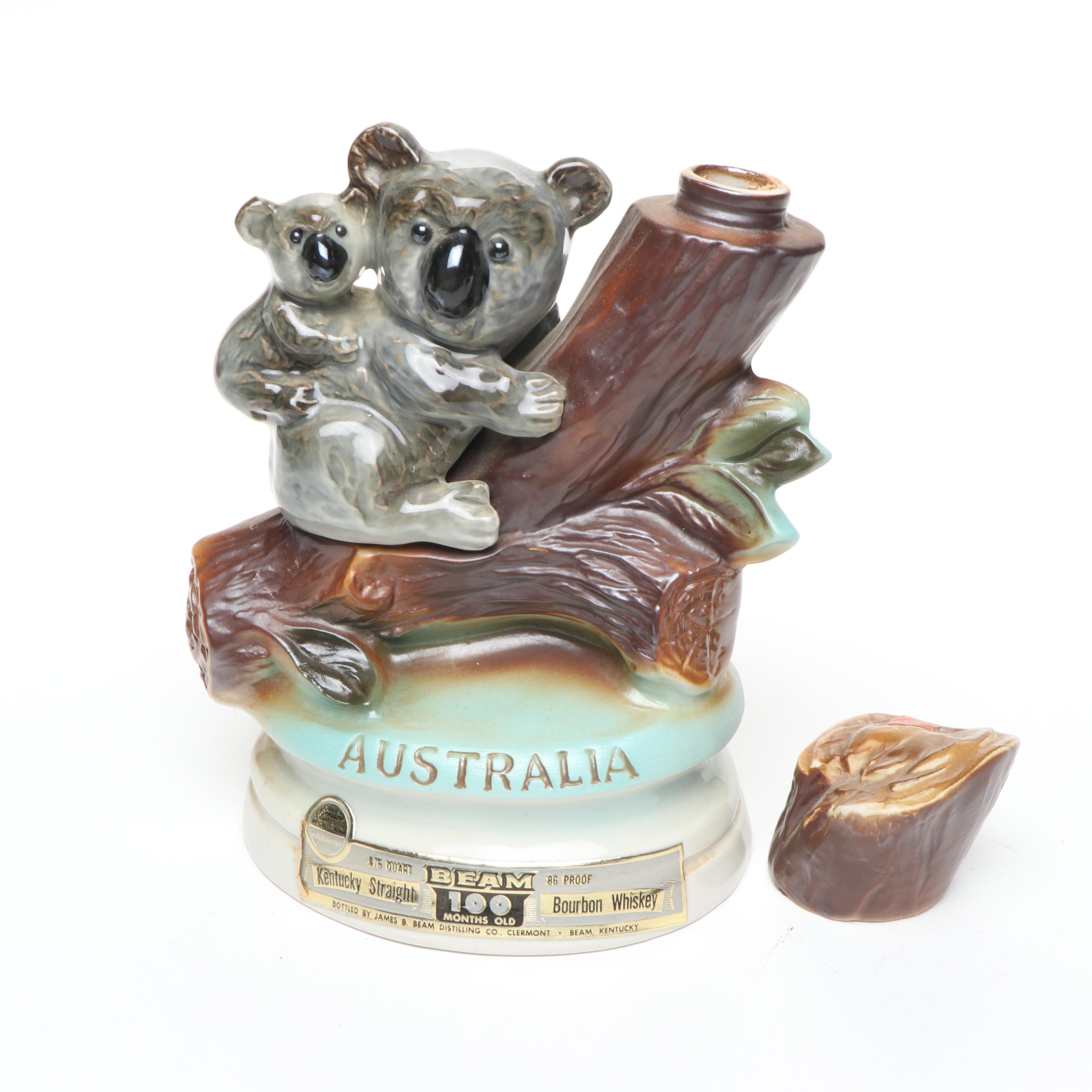 Jim Beam Ceramic Whiskey Decanters, 1970s