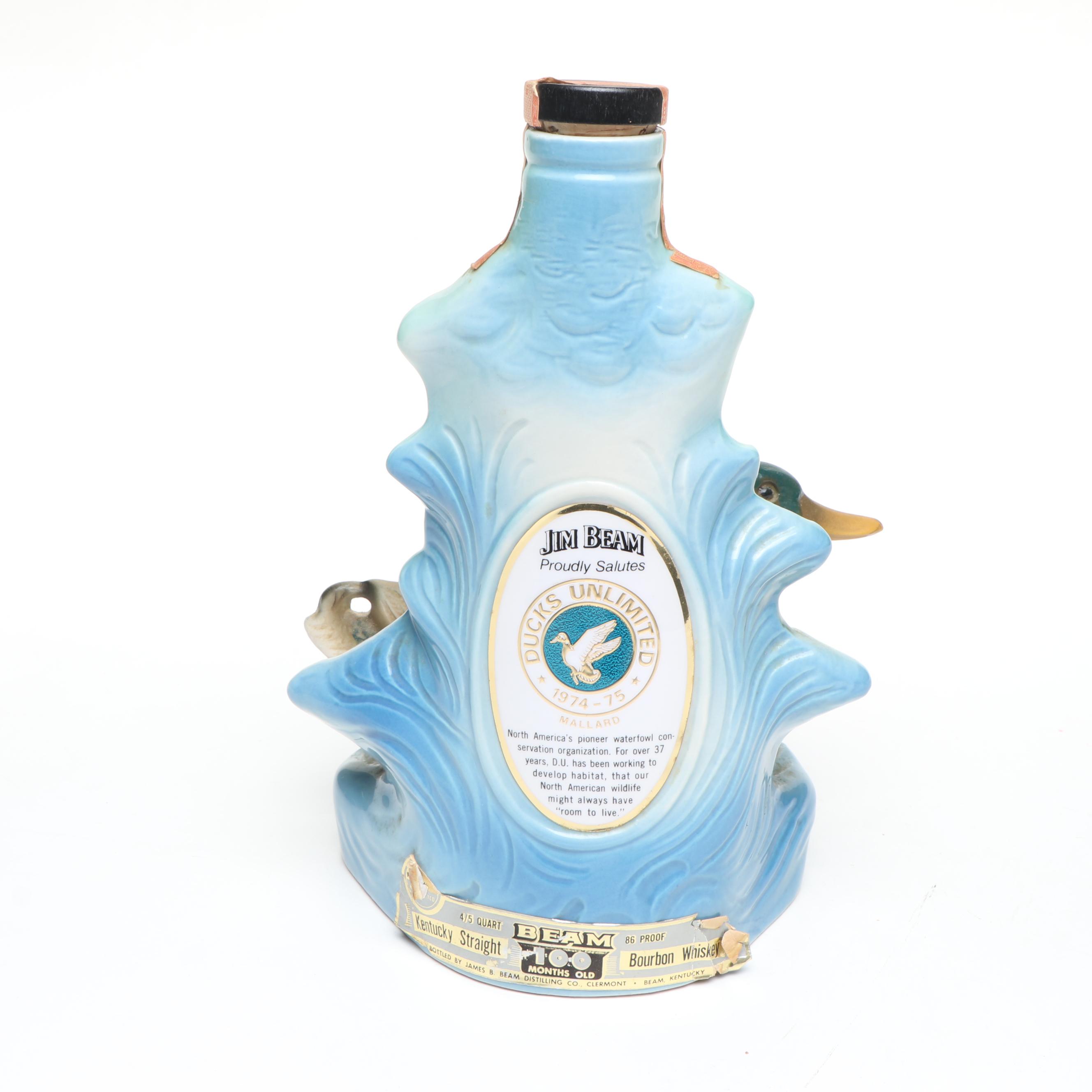 Jim Beam Ceramic Whiskey Decanters, 1970s