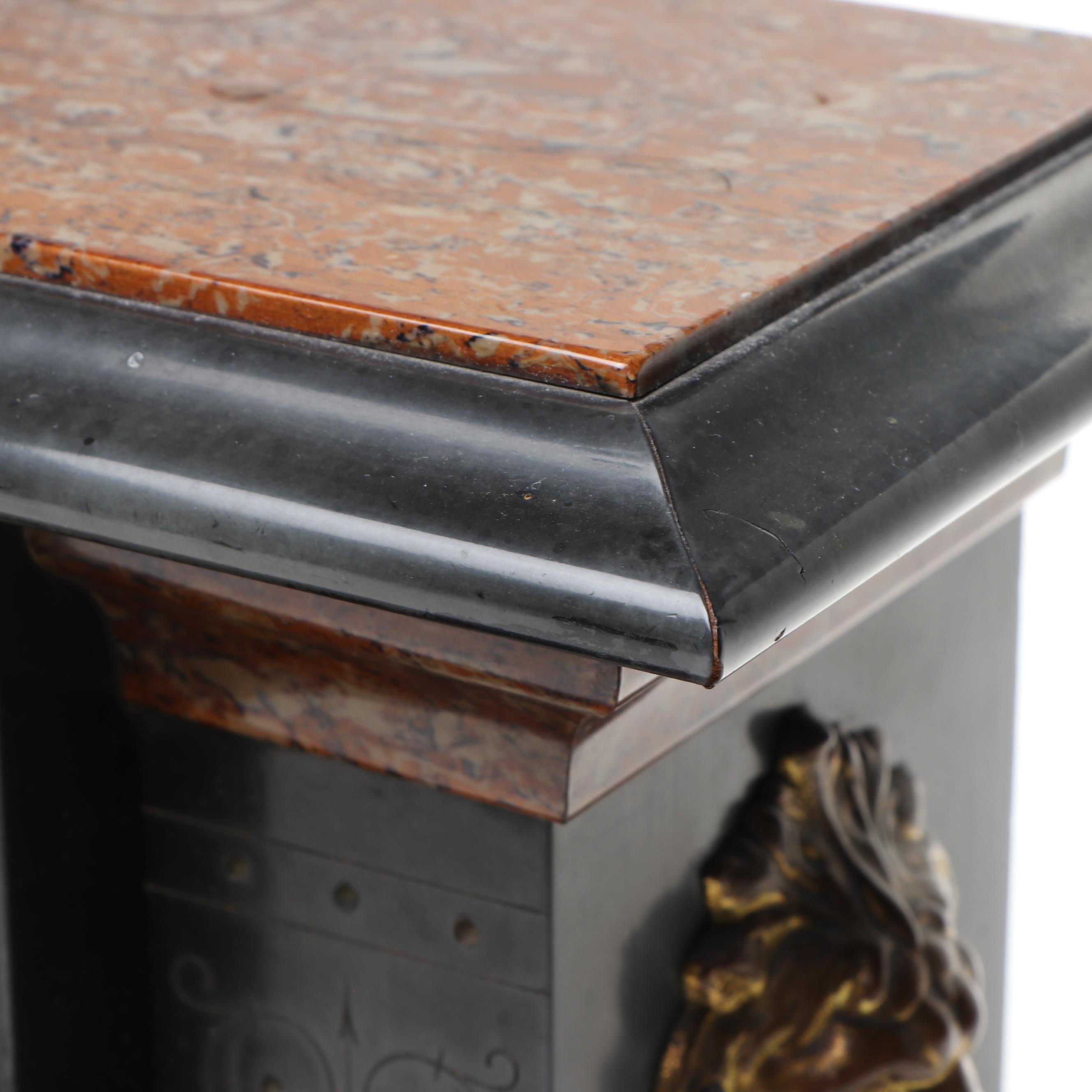 Seth Thomas Lion Head Adamantine Mantel Clock, Late 19th/Early 20th Century