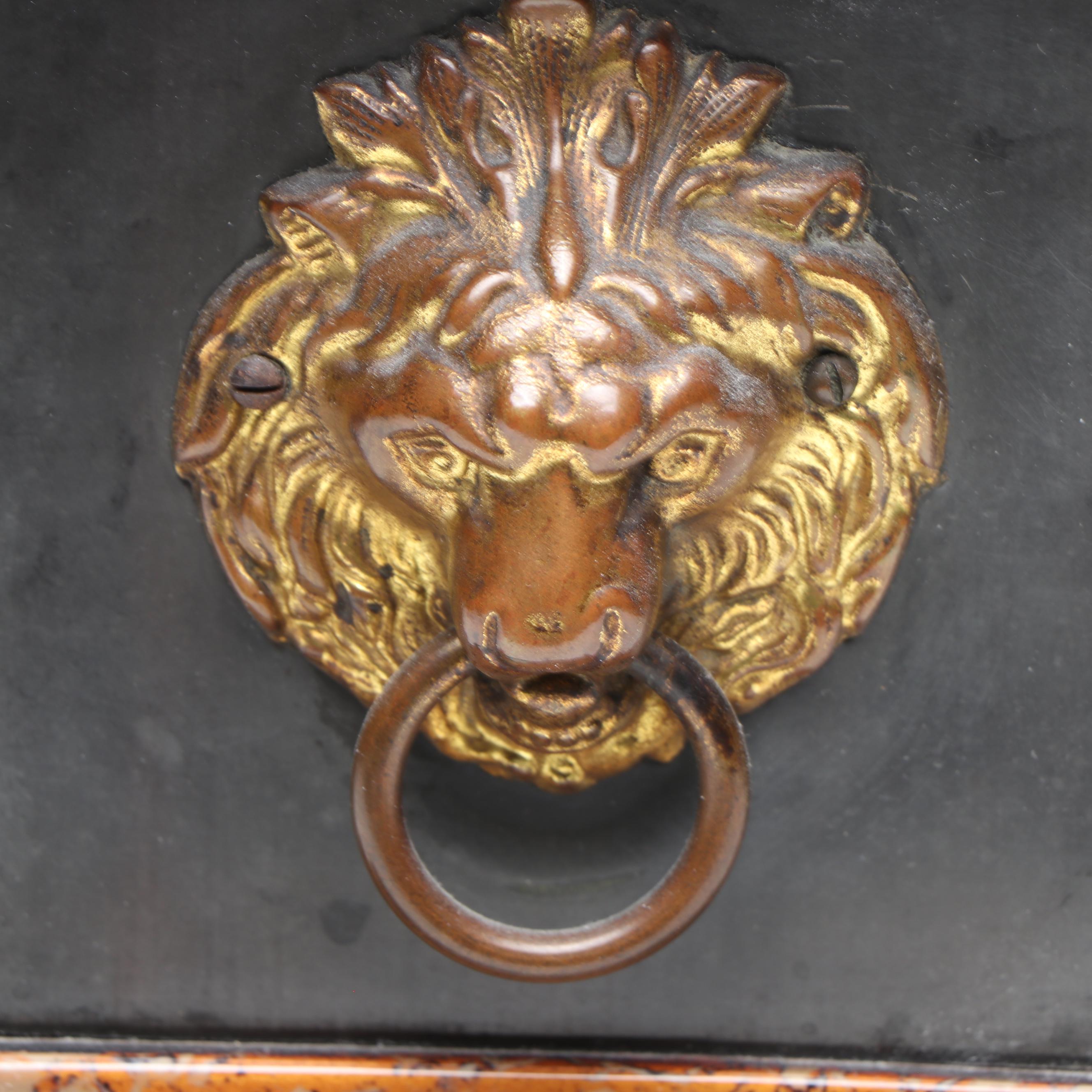 Seth Thomas Lion Head Adamantine Mantel Clock, Late 19th/Early 20th Century