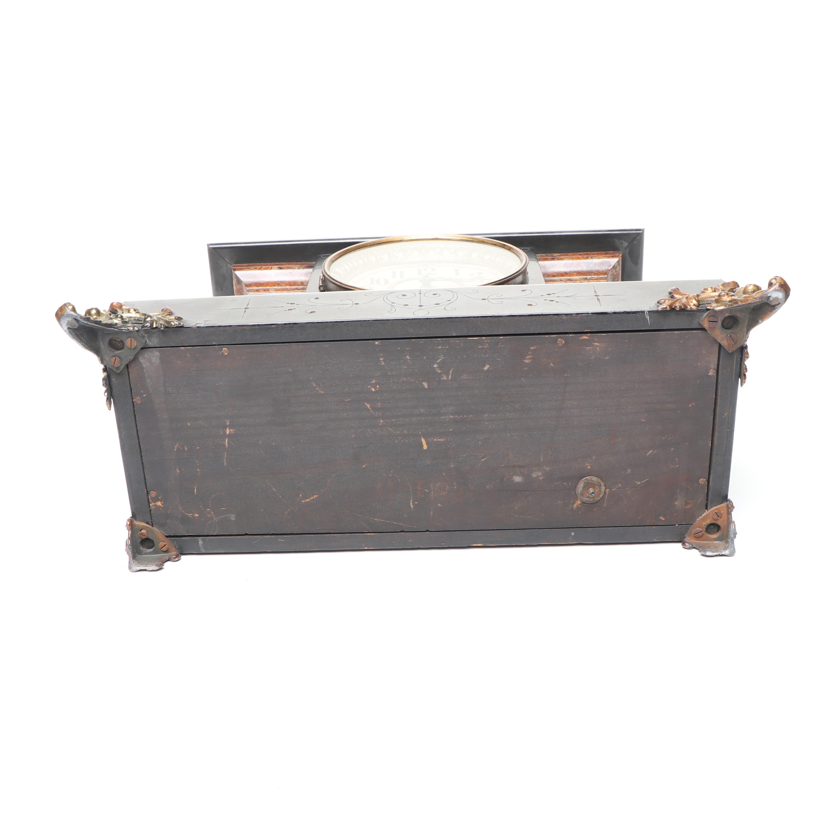 Seth Thomas Lion Head Adamantine Mantel Clock, Late 19th/Early 20th Century