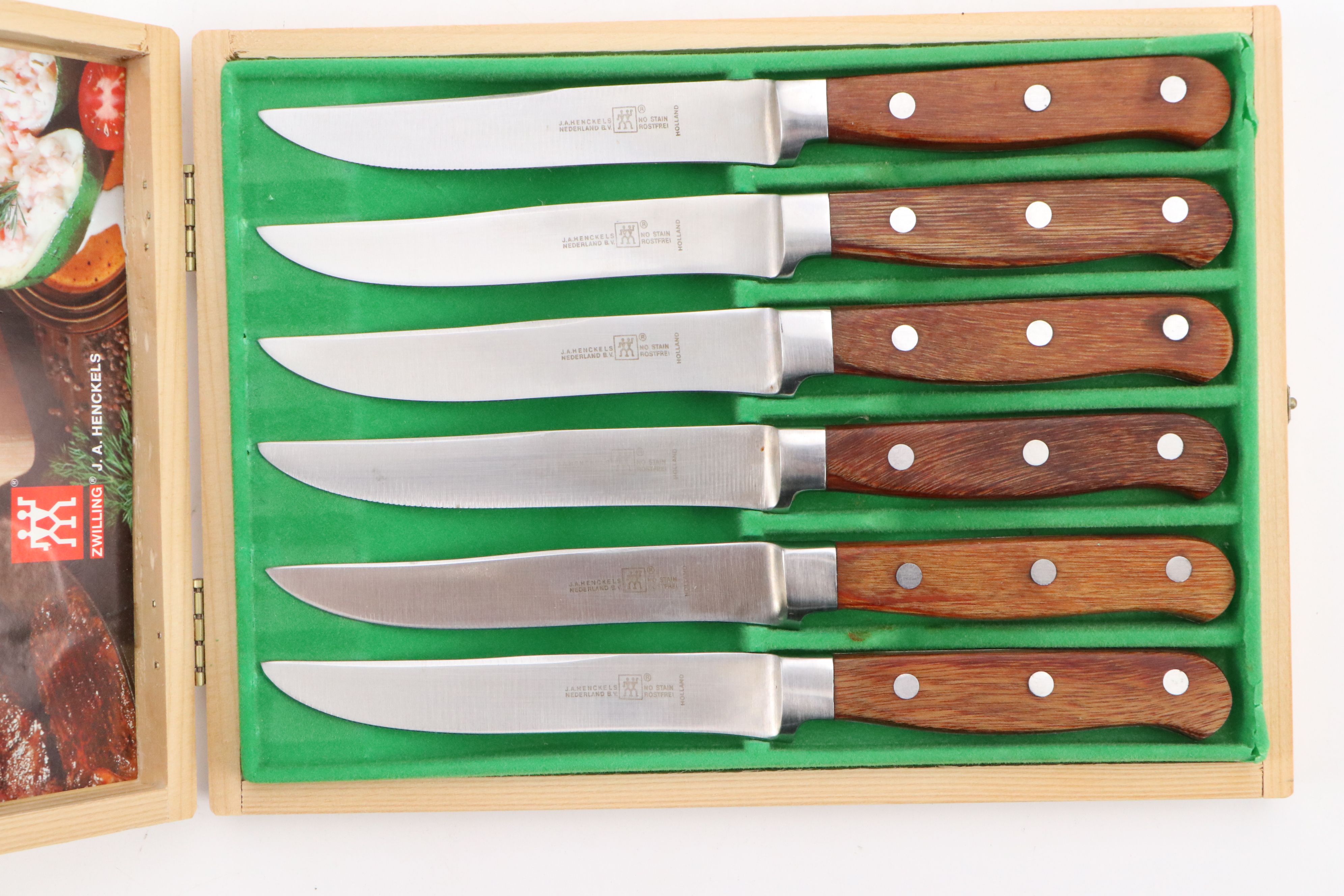 Zwilling J. A. Henckels Steak Knife Set with Wood Storage Box