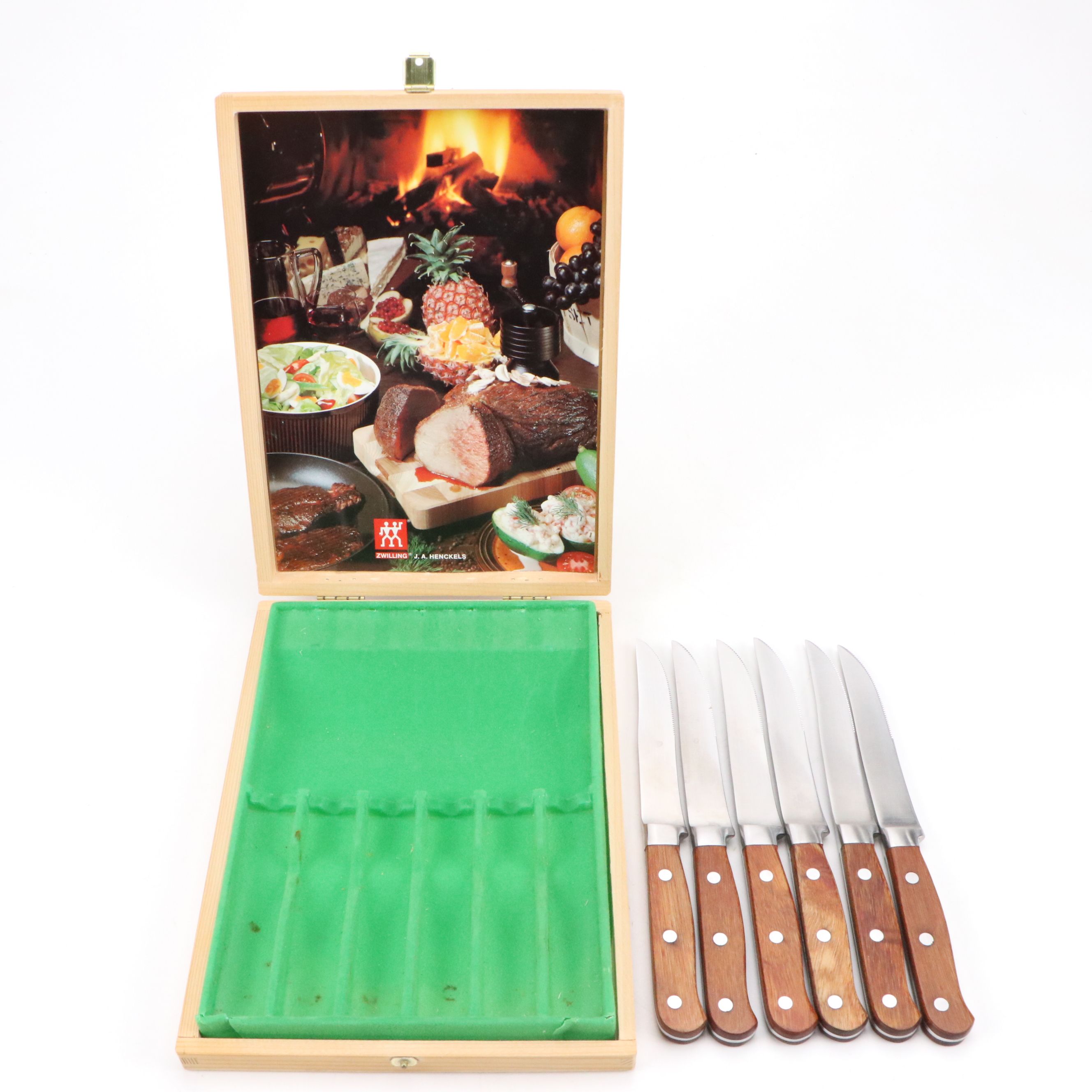 Zwilling J. A. Henckels Steak Knife Set with Wood Storage Box