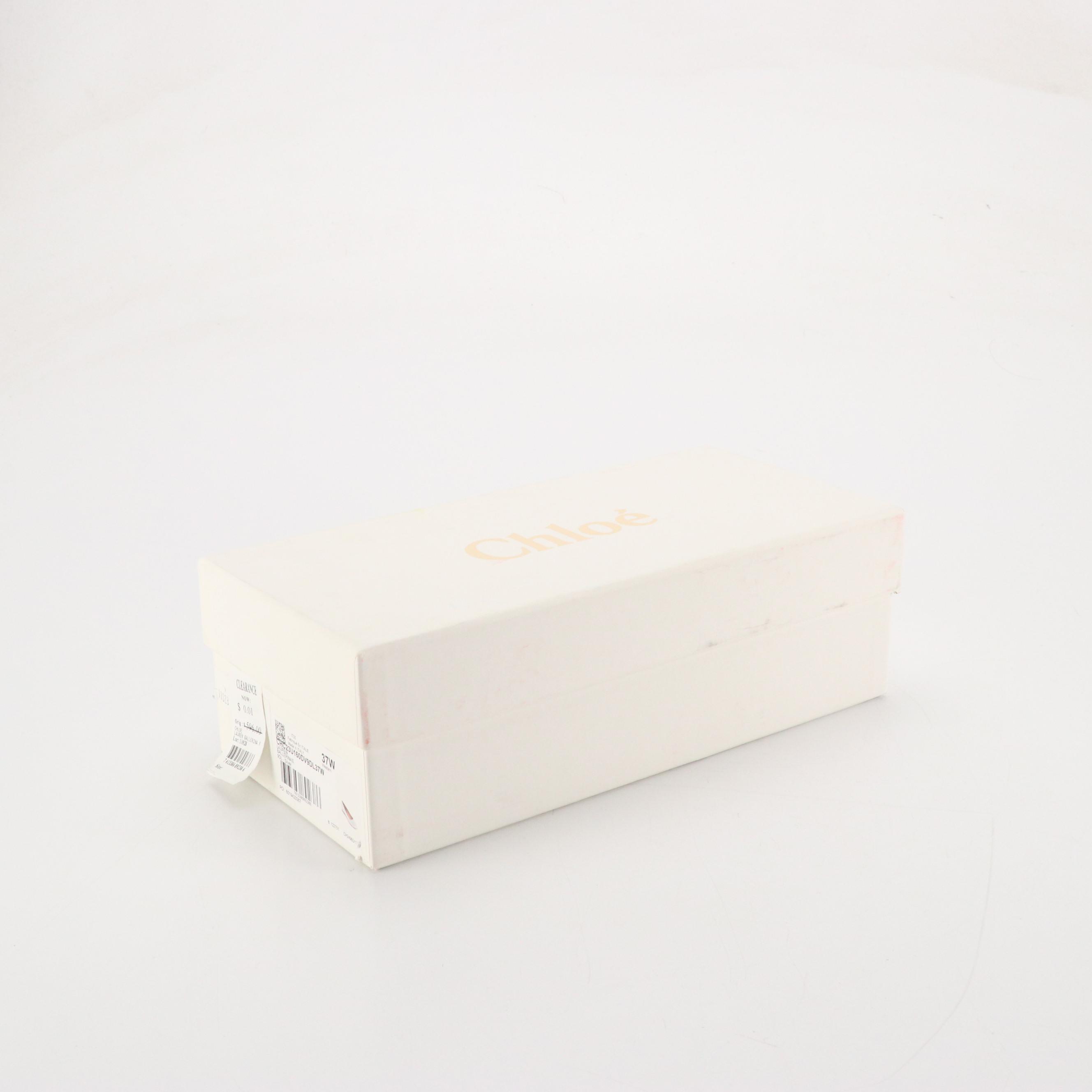 Chloé "Lauren" Ballerina Flats in Silver Metallic Leather, With Box