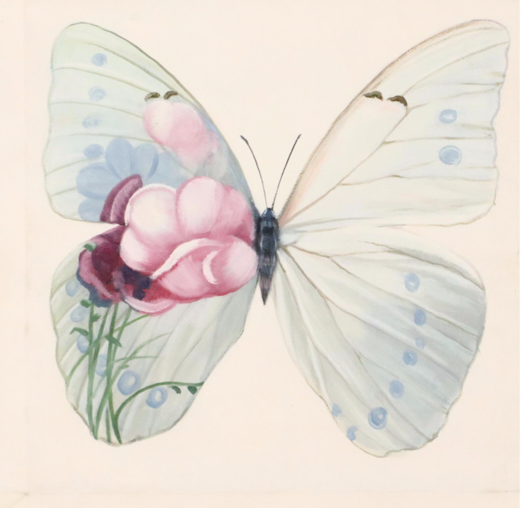 Castello Oil Painting of a Butterfly