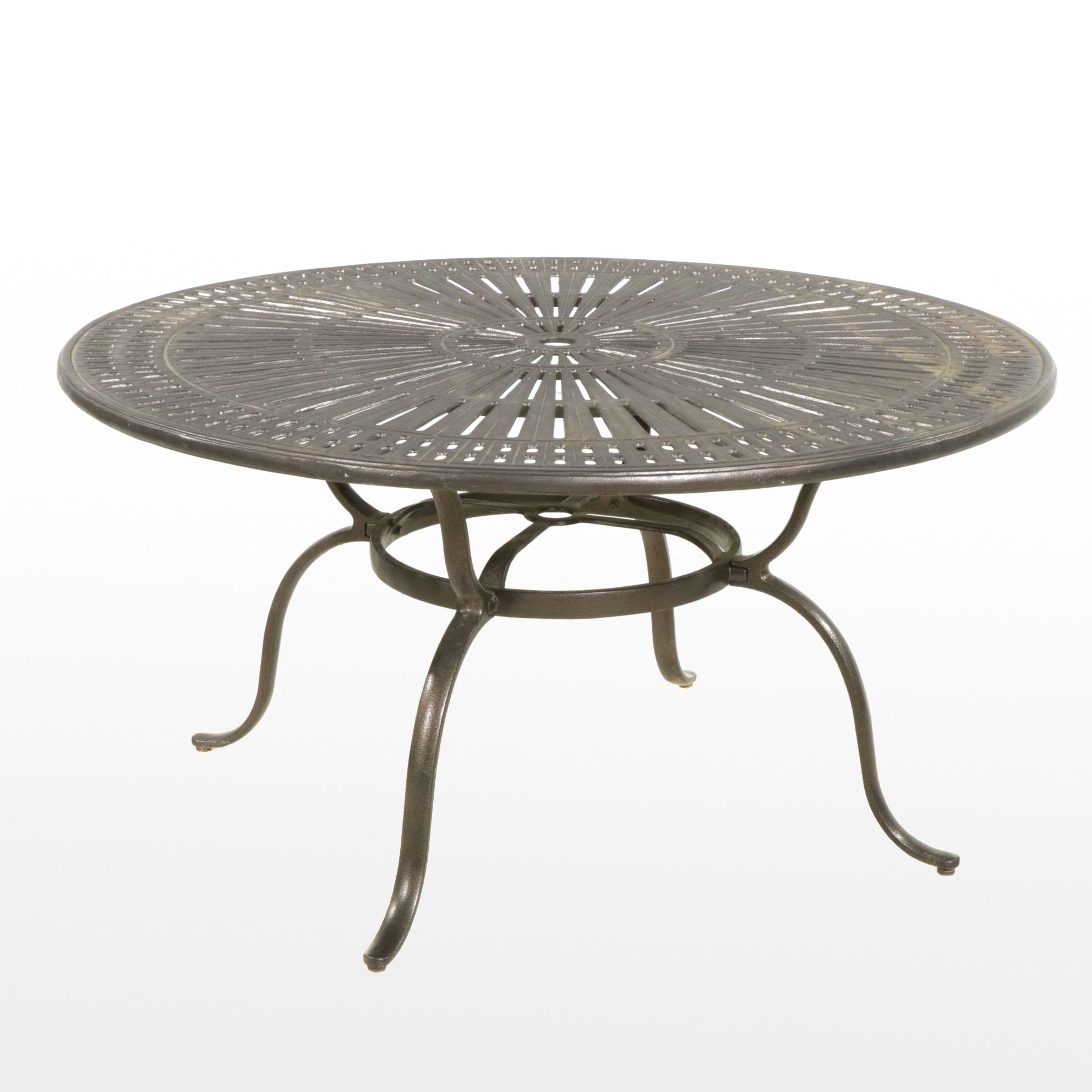 Round Metal Patio Dining Table