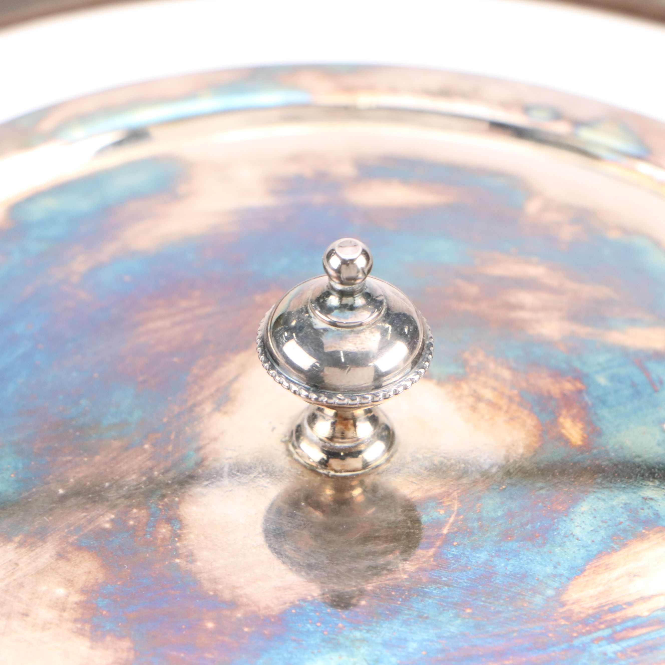 English Oak and Silver Plate Biscuit Barrel / Ice Bucket