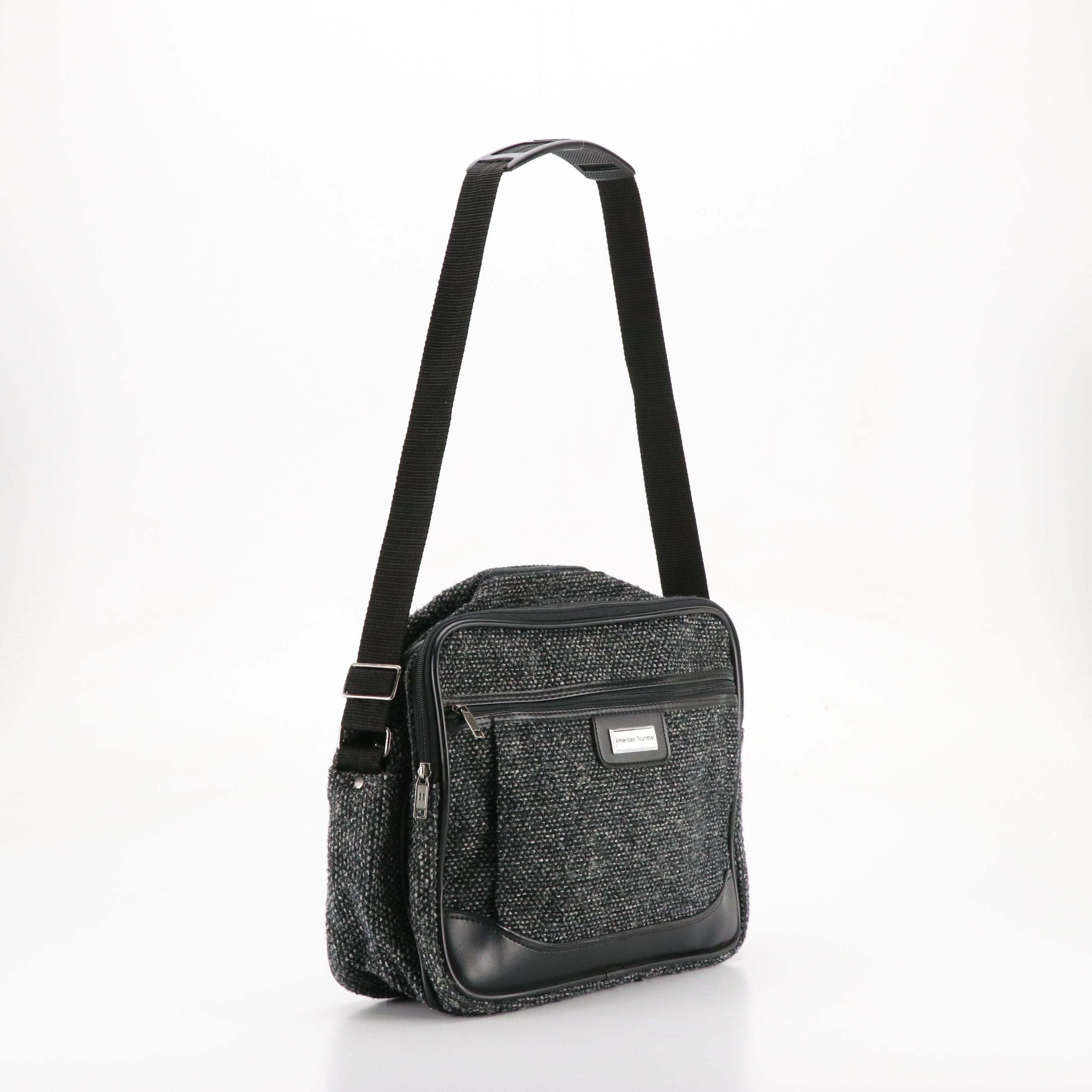 American Tourister Grey Tweed 5-Piece Luggage Set Including Garment Bag, More